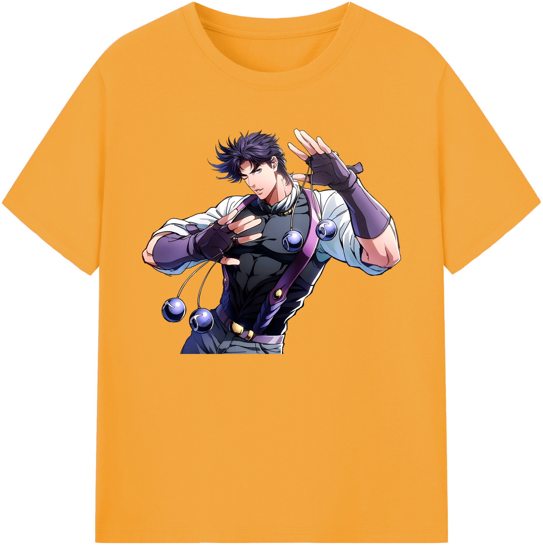 （画像用） ジョジョの奇妙な冒険 JoJo's Bizarre Adventure 綿100％ メンズ半袖Tシャツ｜肌触りやわらか＆通気性