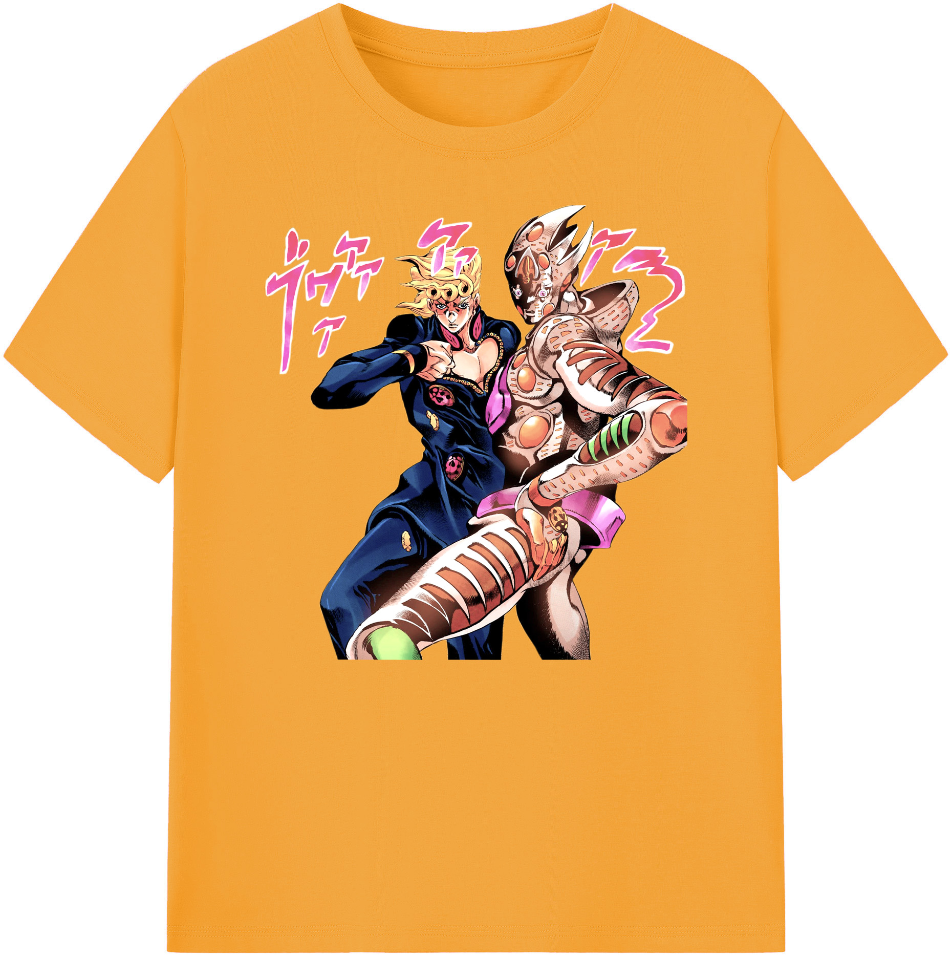 （画像用） ジョジョの奇妙な冒険 ジョルノ?ジョバァーナ JoJo's Bizarre Adventure Giorno Giovanna 綿100％ メンズ半袖Tシャツ｜肌触りやわらか＆通気性