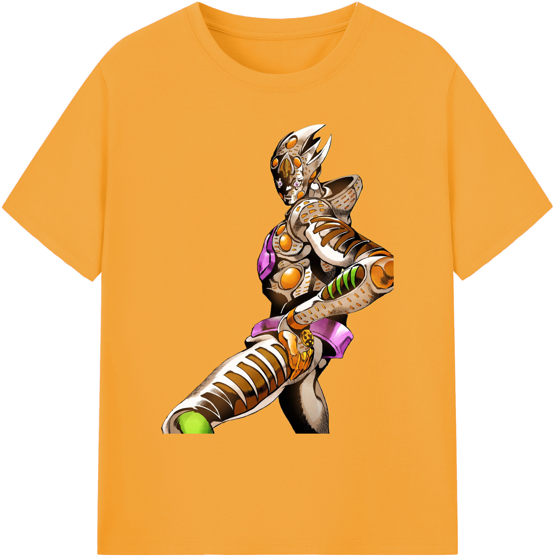 （画像用） ジョジョの奇妙な冒険 ジョルノ?ジョバァーナ JoJo's Bizarre Adventure Giorno Giovanna 綿100％ メンズ半袖Tシャツ｜肌触りやわらか＆通気性