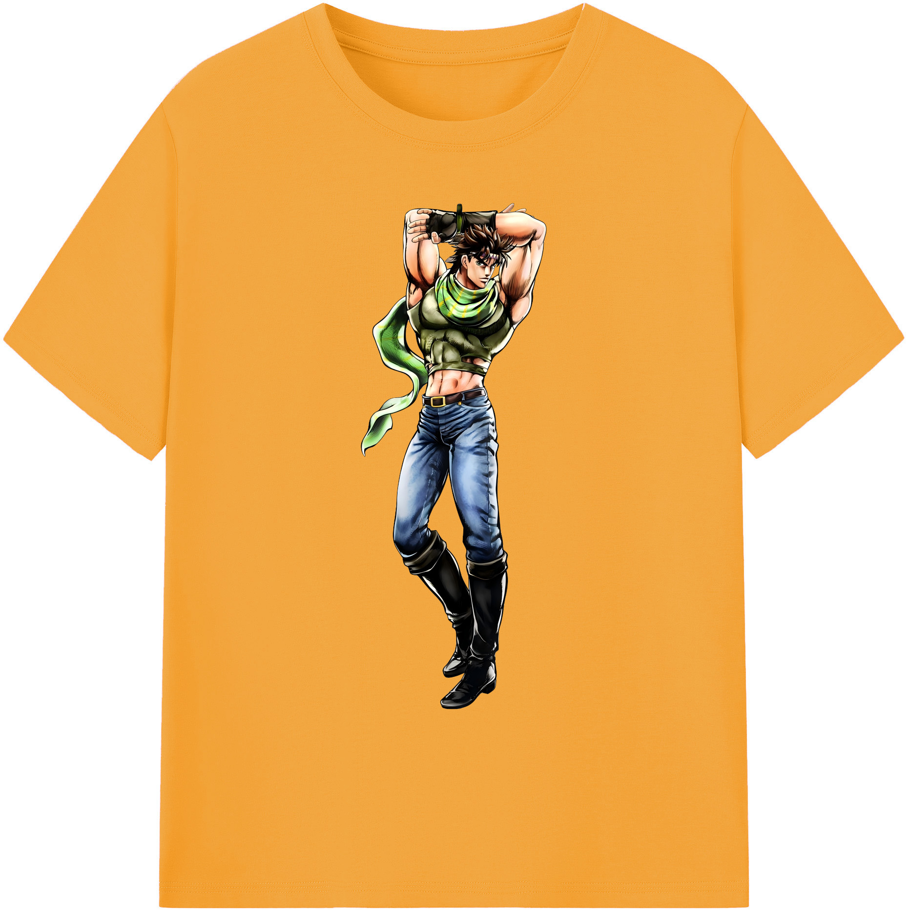 （画像用） ジョジョの奇妙な冒険 ジョセフ?ジョースター JoJo's Bizarre Adventure Joseph Joestar 綿100％ メンズ半袖Tシャツ｜肌触りやわらか＆通気性