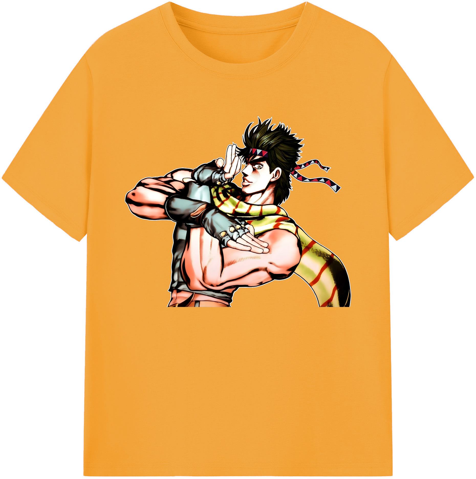 （画像用） ジョジョの奇妙な冒険 ジョセフ?ジョースター JoJo's Bizarre Adventure Joseph Joestar 綿100％ メンズ半袖Tシャツ｜肌触りやわらか＆通気性