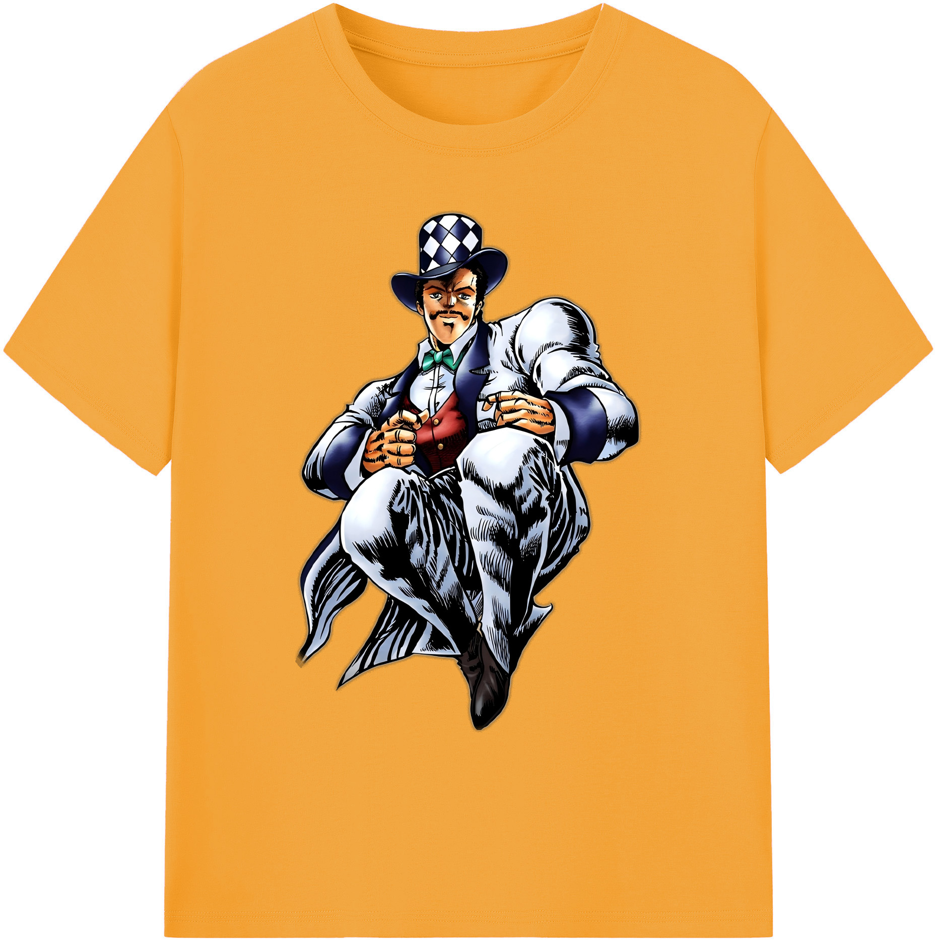 （画像用） ジョジョの奇妙な冒険 ウィル?アントニオ?ツェペリ JoJo's Bizarre Adventure Will Anthonio Zeppeli 綿100％ メンズ半袖Tシャツ｜肌触りやわらか＆通気性