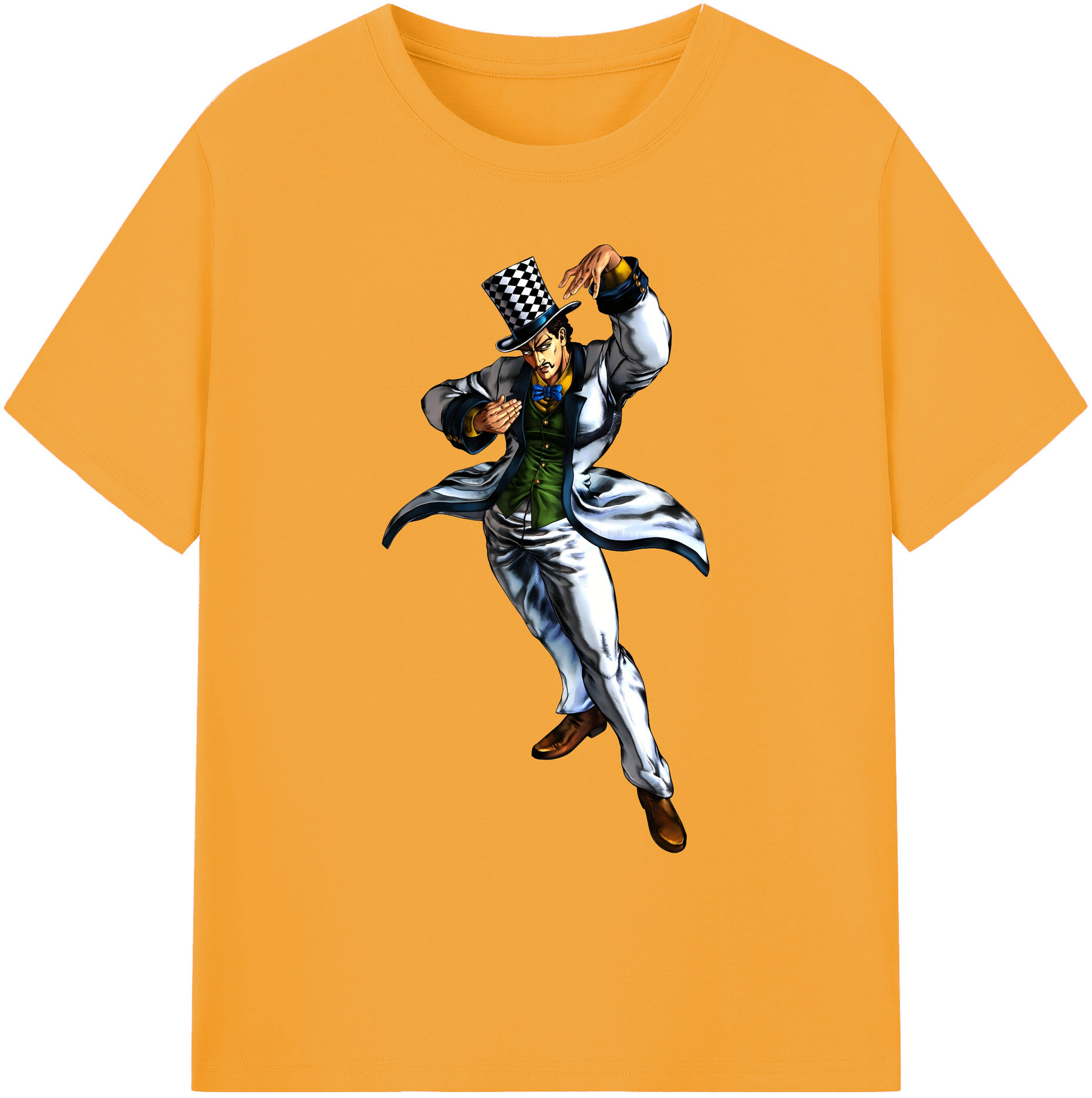 （画像用） ジョジョの奇妙な冒険 ウィル?アントニオ?ツェペリ JoJo's Bizarre Adventure Will Anthonio Zeppeli 綿100％ メンズ半袖Tシャツ｜肌触りやわらか＆通気性
