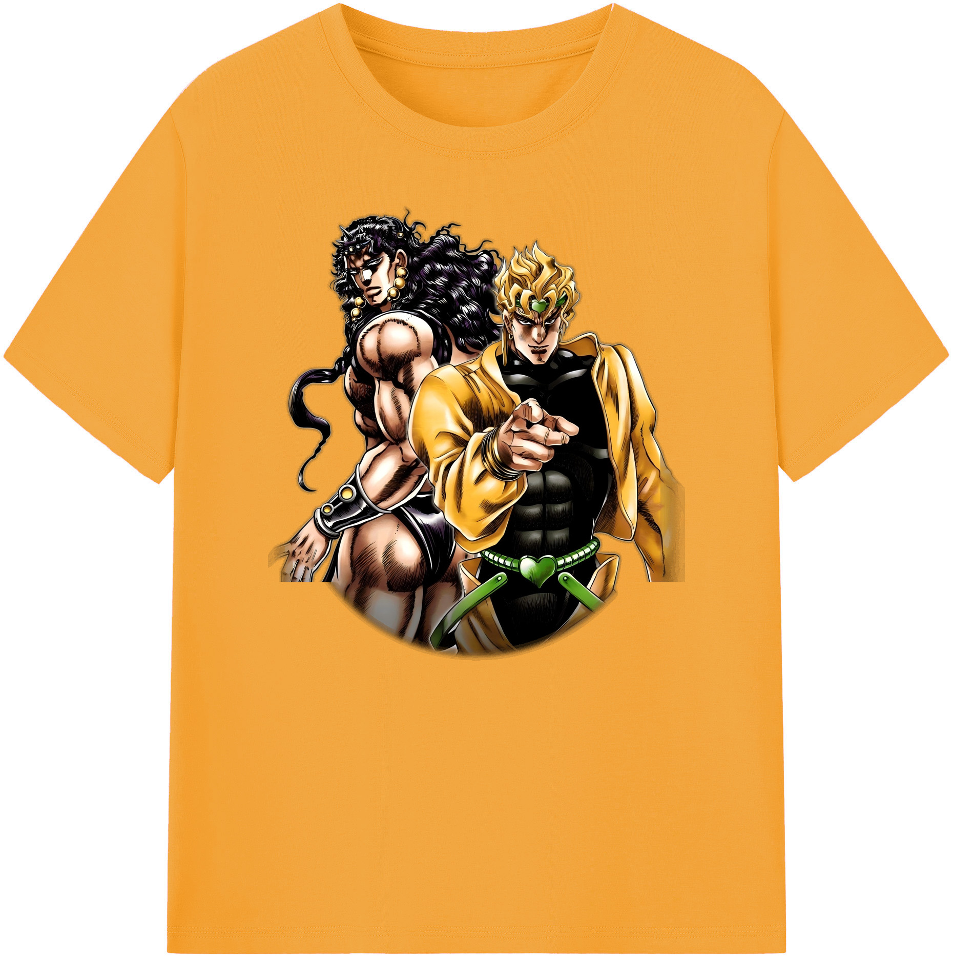 （画像用） ジョジョの奇妙な冒険 ディオ?ブランドー JoJo's Bizarre Adventure Dio Brando 綿100％ メンズ半袖Tシャツ｜肌触りやわらか＆通気性