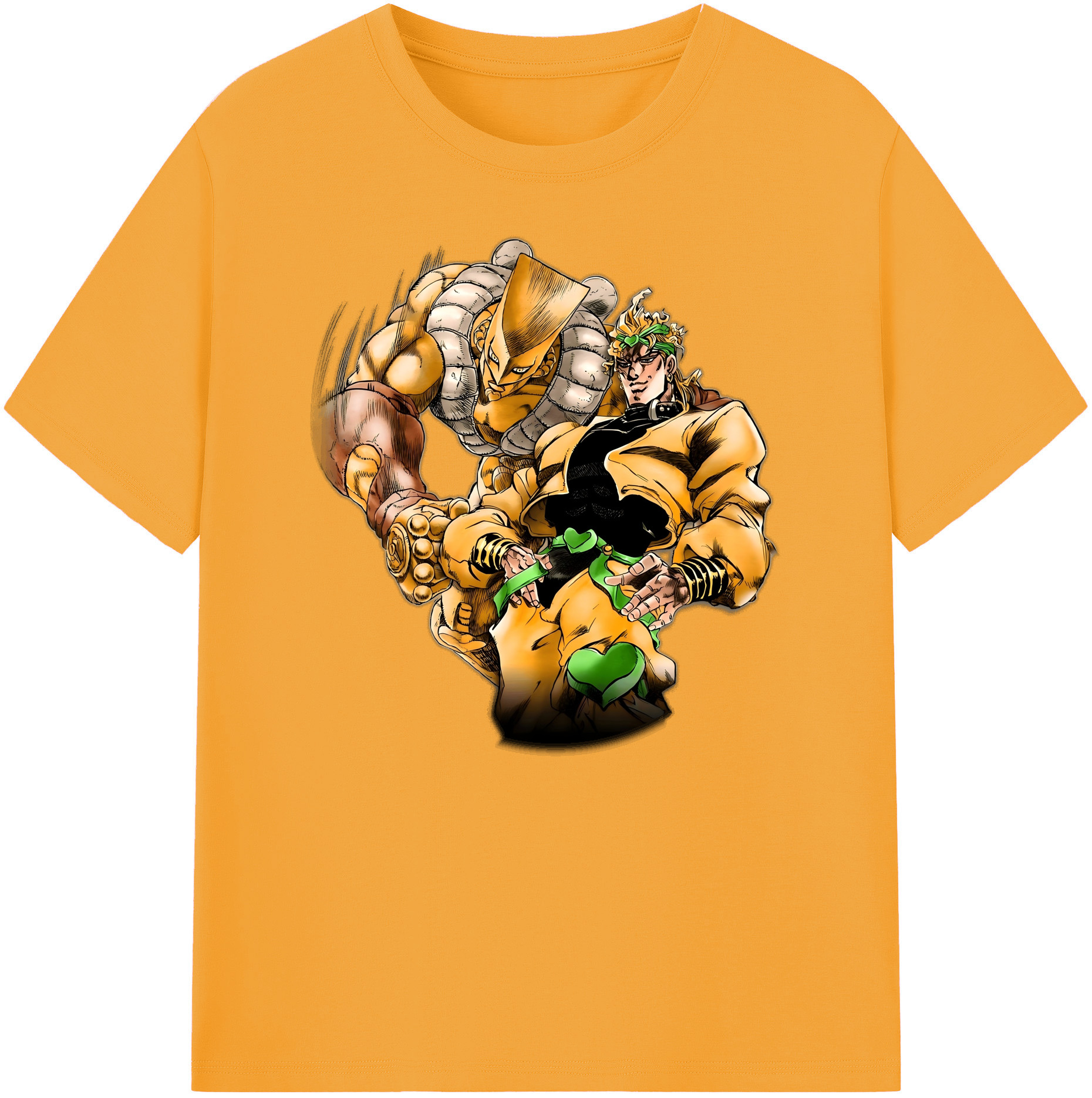 （画像用） ジョジョの奇妙な冒険 ディオ?ブランドー JoJo's Bizarre Adventure Dio Brando 綿100％ メンズ半袖Tシャツ｜肌触りやわらか＆通気性
