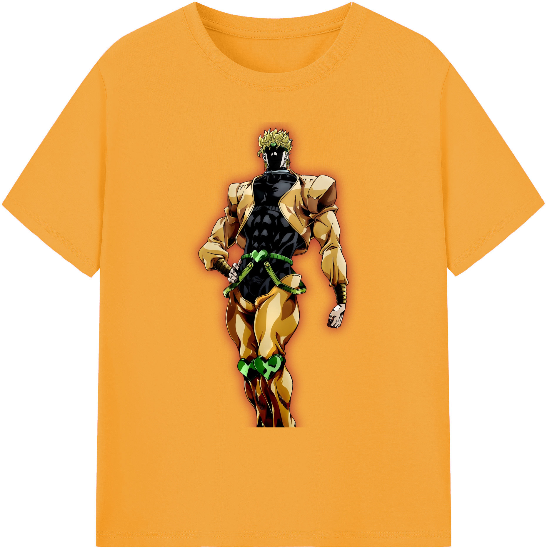 （画像用） ジョジョの奇妙な冒険 ディオ?ブランドー JoJo's Bizarre Adventure Dio Brando 綿100％ メンズ半袖Tシャツ｜肌触りやわらか＆通気性