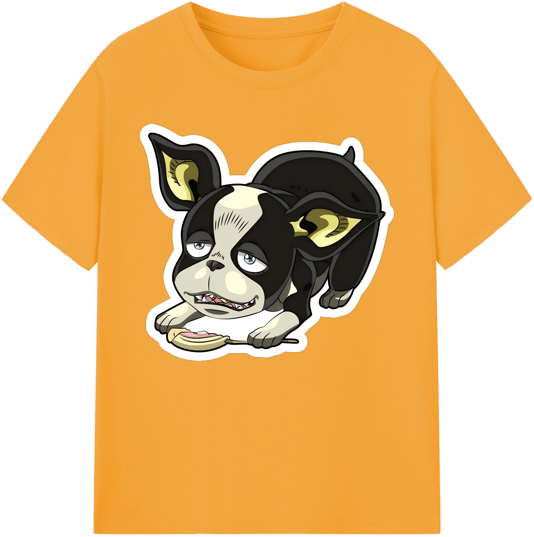 （画像用） ジョジョの奇妙な冒険 イギー JoJo's Bizarre Adventure Iggy 綿100％ メンズ半袖Tシャツ｜肌触りやわらか＆通気性