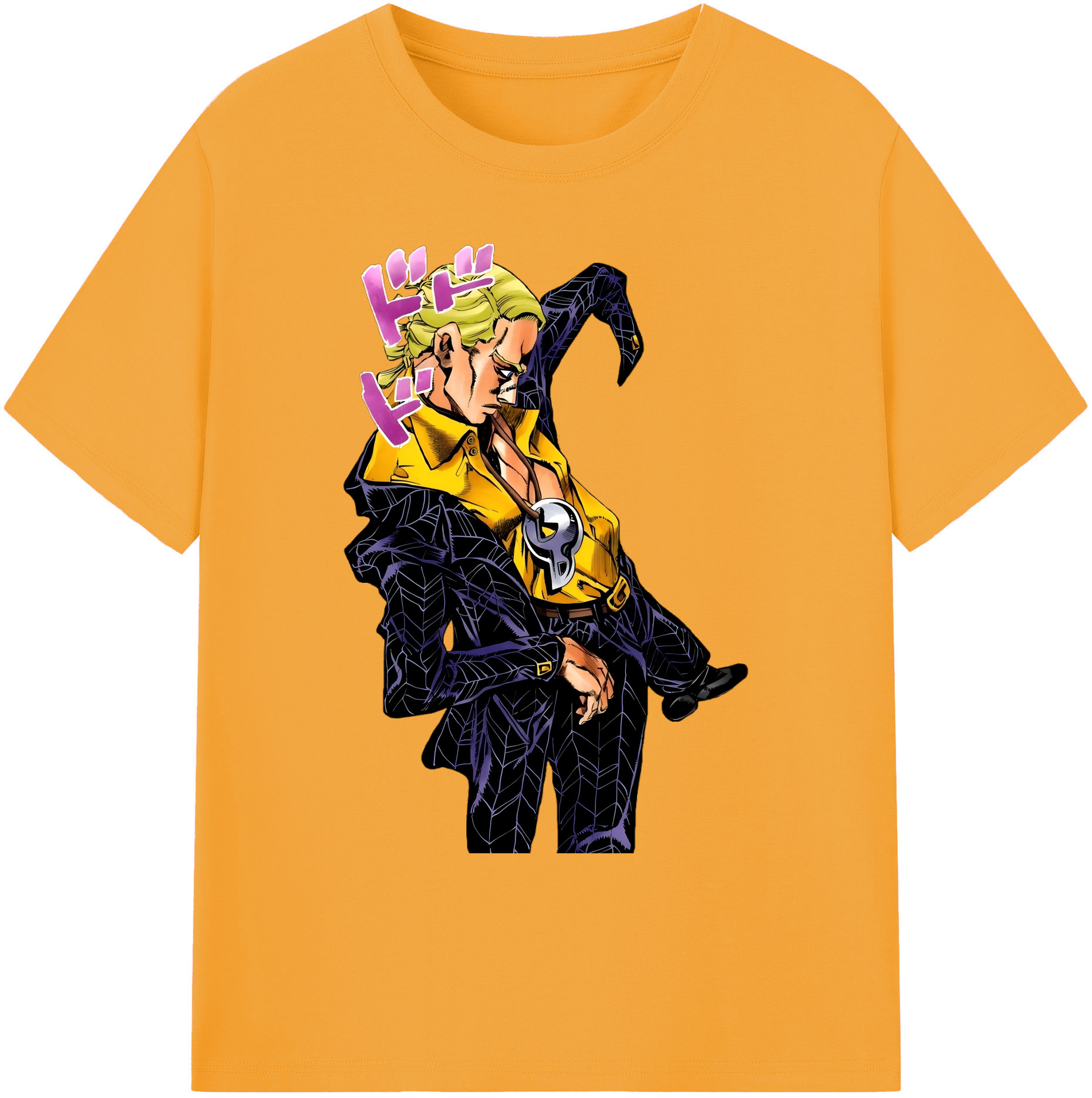 （画像用） ジョジョの奇妙な冒険 プロシュート JoJo's Bizarre Adventure Prosciutto 綿100％ メンズ半袖Tシャツ｜肌触りやわらか＆通気性