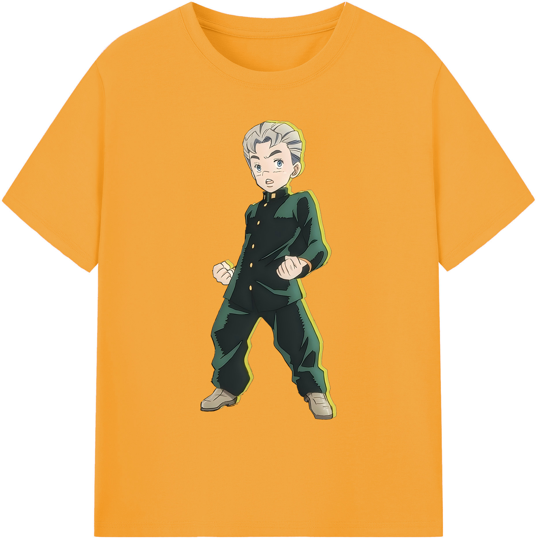 （画像用） ジョジョの奇妙な冒険 広瀨康一 JoJo's Bizarre Adventure Hirose Koichi 綿100％ メンズ半袖Tシャツ｜肌触りやわらか＆通気性