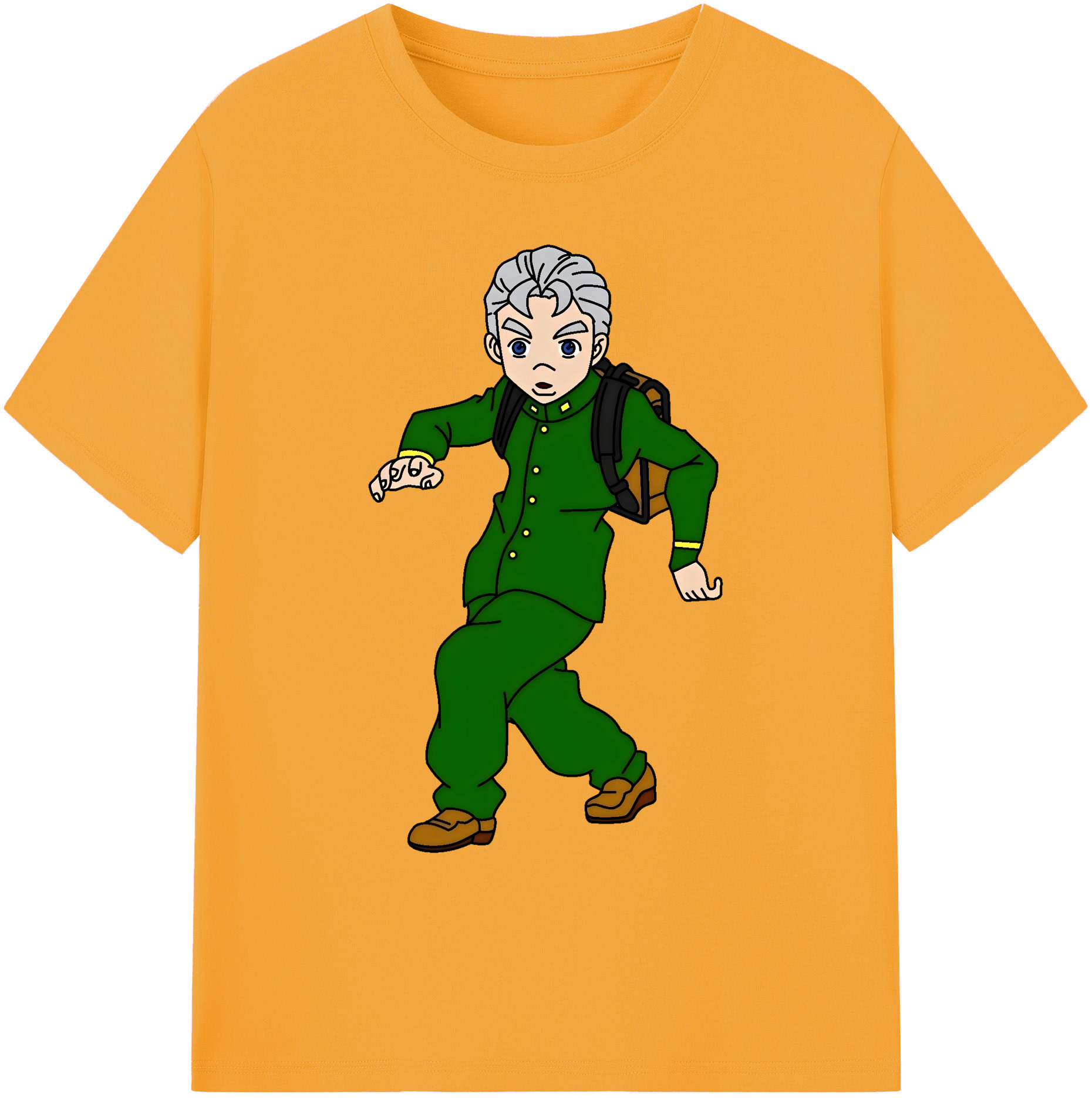 （画像用） ジョジョの奇妙な冒険 広瀨康一 JoJo's Bizarre Adventure Hirose Koichi 綿100％ メンズ半袖Tシャツ｜肌触りやわらか＆通気性