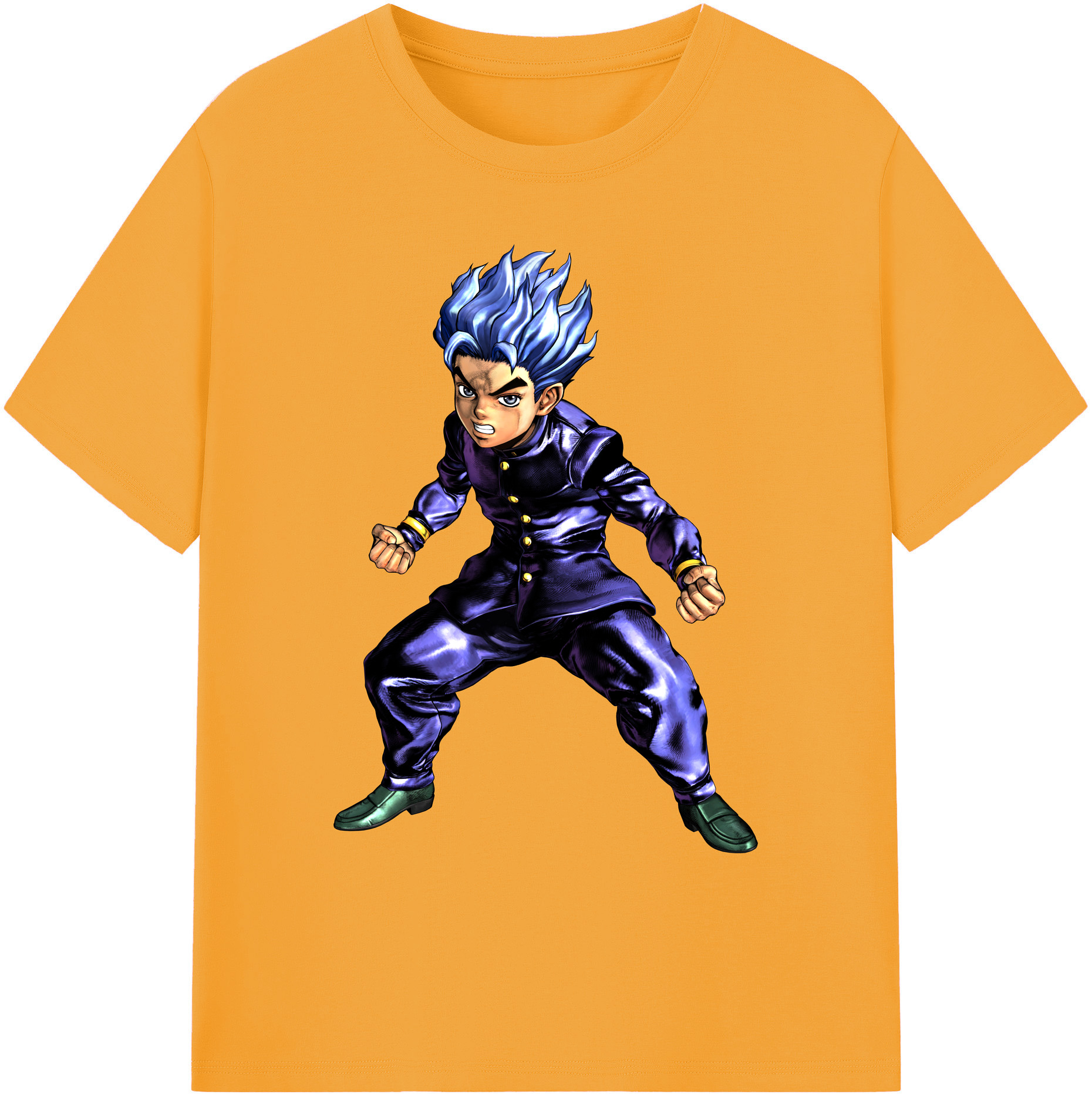 （画像用） ジョジョの奇妙な冒険 広瀨康一 JoJo's Bizarre Adventure Hirose Koichi 綿100％ メンズ半袖Tシャツ｜肌触りやわらか＆通気性