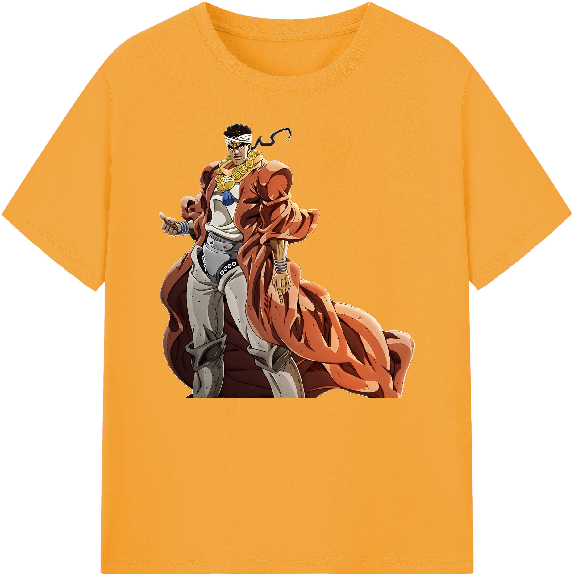 （画像用） ジョジョの奇妙な冒険 ムハンマド?アブドゥル JoJo's Bizarre Adventure Muhammad Avdol 綿100％ メンズ半袖Tシャツ｜肌触りやわらか＆通気性