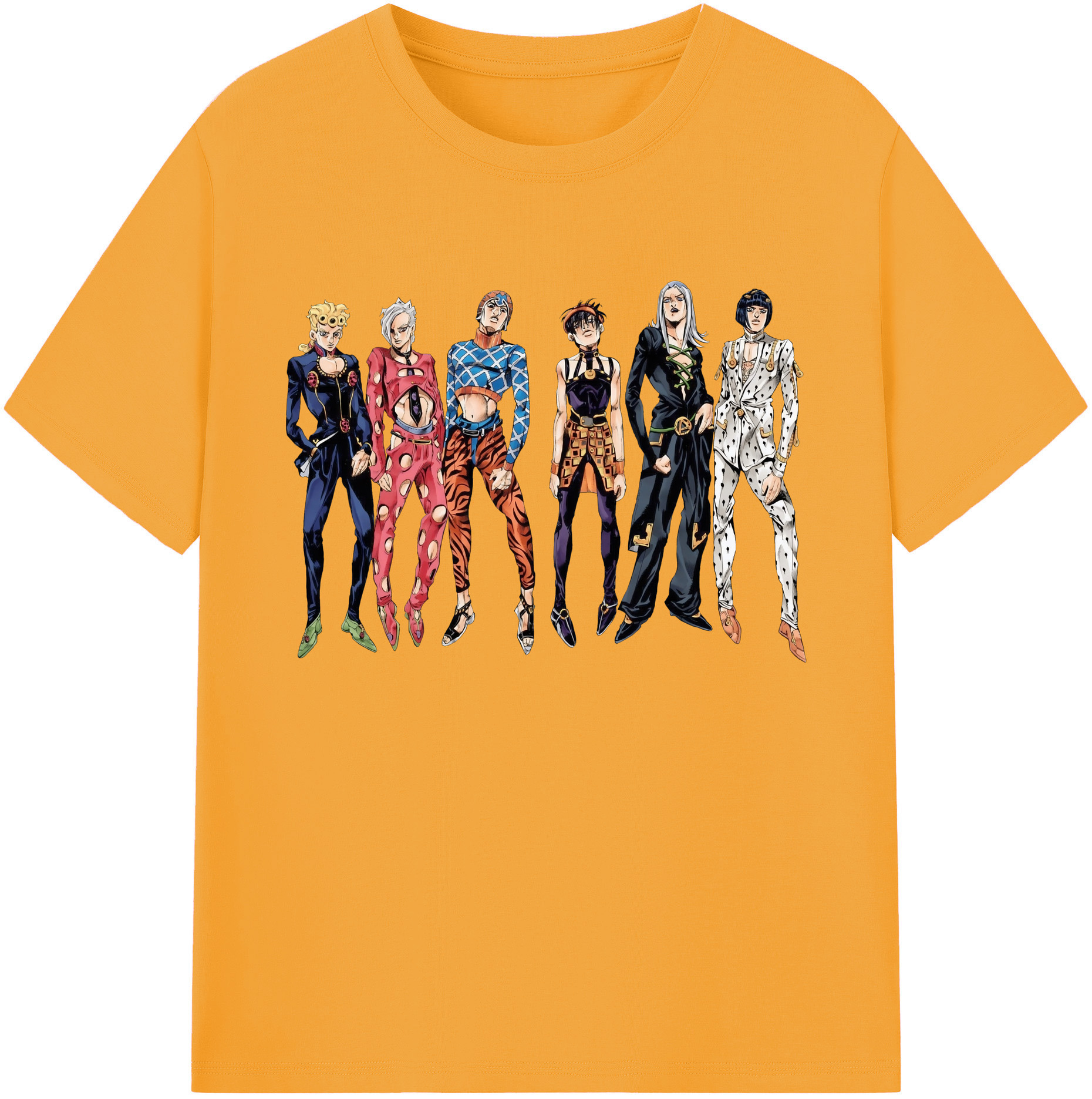 （画像用） ジョジョの奇妙な冒険 JoJo's Bizarre Adventure 綿100％ メンズ半袖Tシャツ｜肌触りやわらか＆通気性
