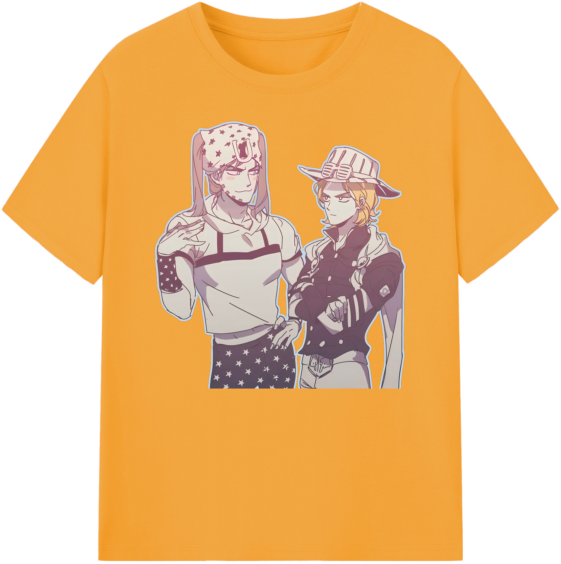 （画像用） ジョジョの奇妙な冒険 JoJo's Bizarre Adventure 綿100％ メンズ半袖Tシャツ｜肌触りやわらか＆通気性
