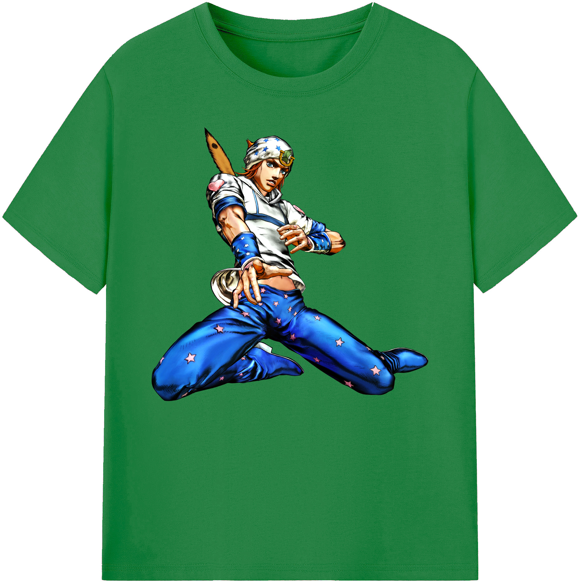 （画像用） ジョジョの奇妙な冒険 ジョナサン?ジョースター JoJo's Bizarre Adventure Jonathan Joestar 綿100％ メンズ半袖Tシャツ｜肌触りやわらか＆通気性