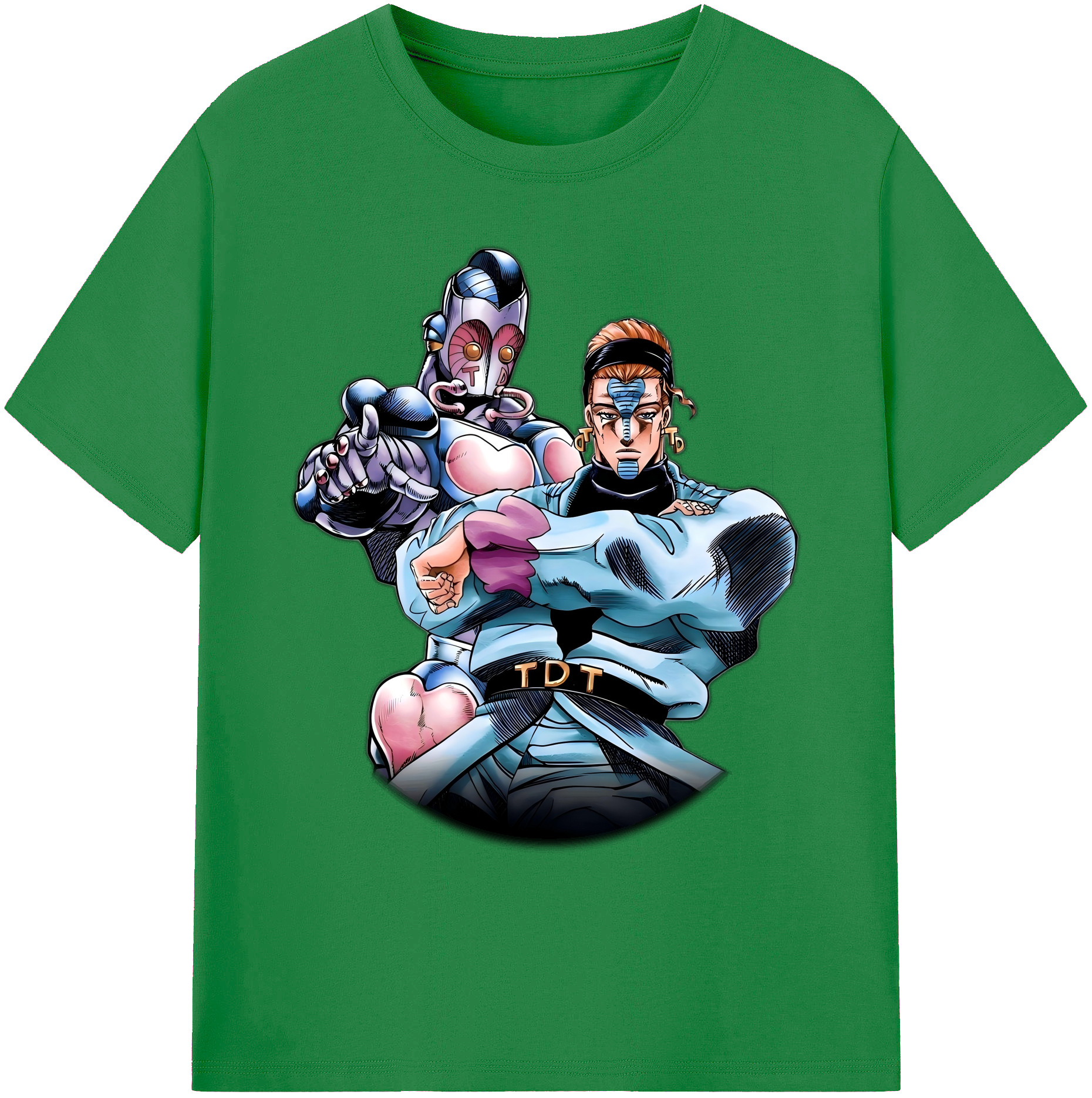 （画像用） ジョジョの奇妙な冒険 ひがしかた じょうすけ JoJo's Bizarre Adventure Higashikata Josuke 綿100％ メンズ半袖Tシャツ｜肌触りやわらか＆通気性