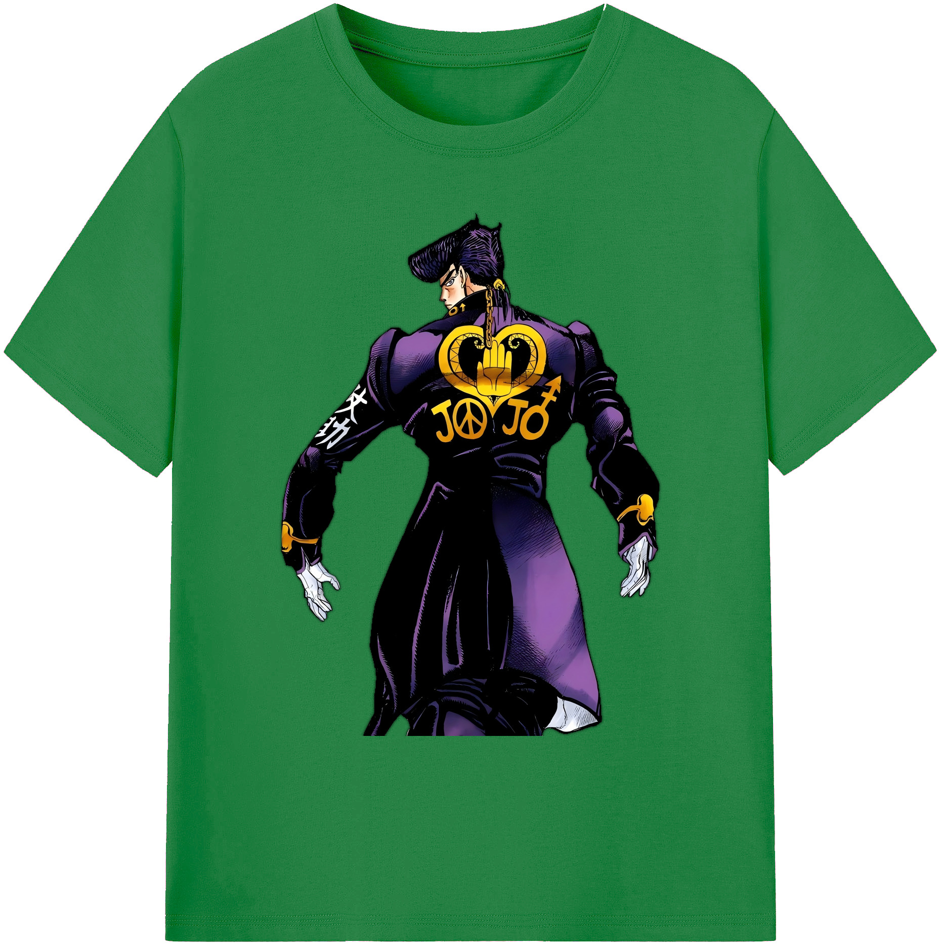 （画像用） ジョジョの奇妙な冒険 ひがしかた じょうすけ JoJo's Bizarre Adventure Higashikata Josuke 綿100％ メンズ半袖Tシャツ｜肌触りやわらか＆通気性