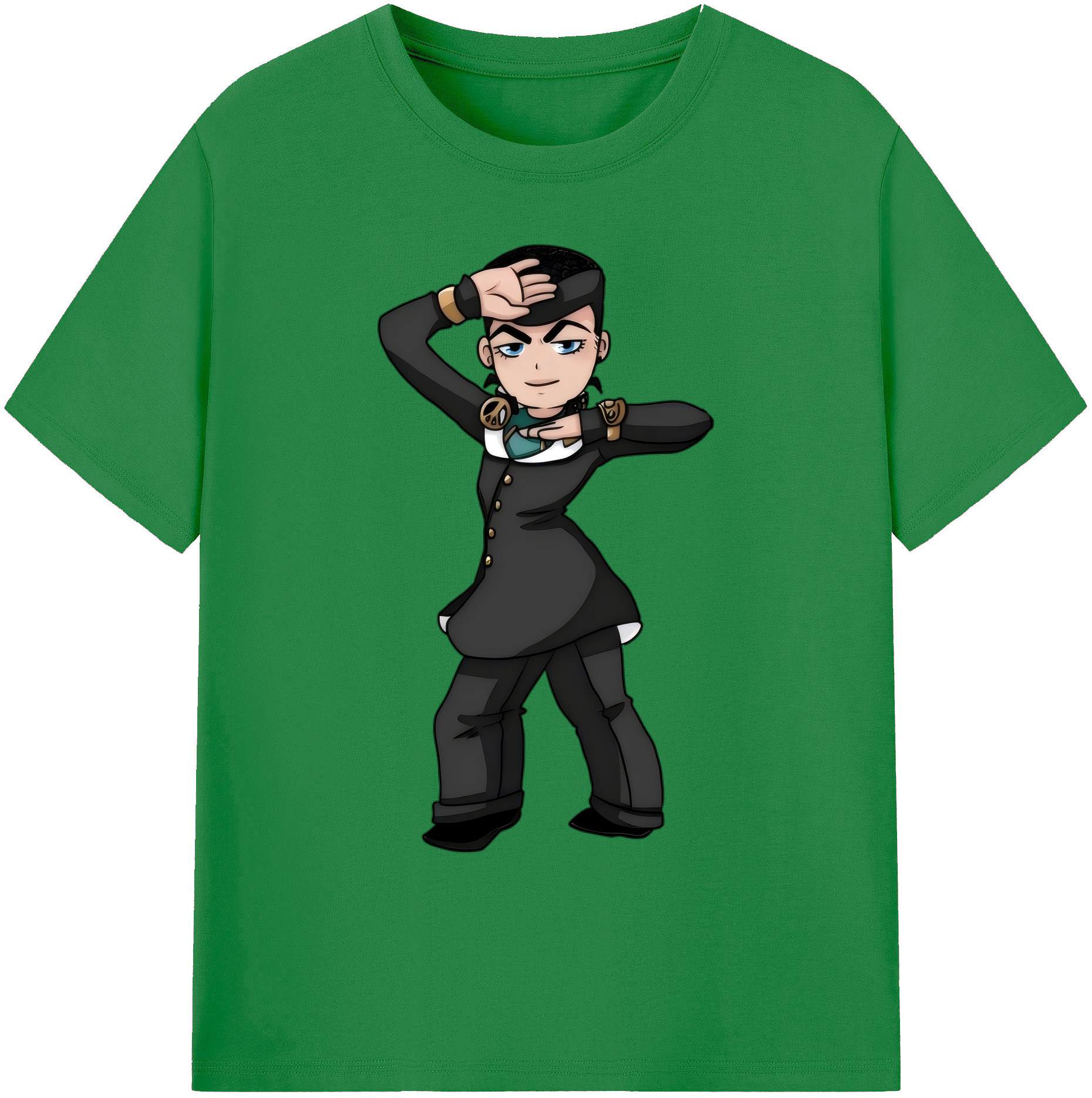 （画像用） ジョジョの奇妙な冒険 ひがしかた じょうすけ JoJo's Bizarre Adventure Higashikata Josuke 綿100％ メンズ半袖Tシャツ｜肌触りやわらか＆通気性