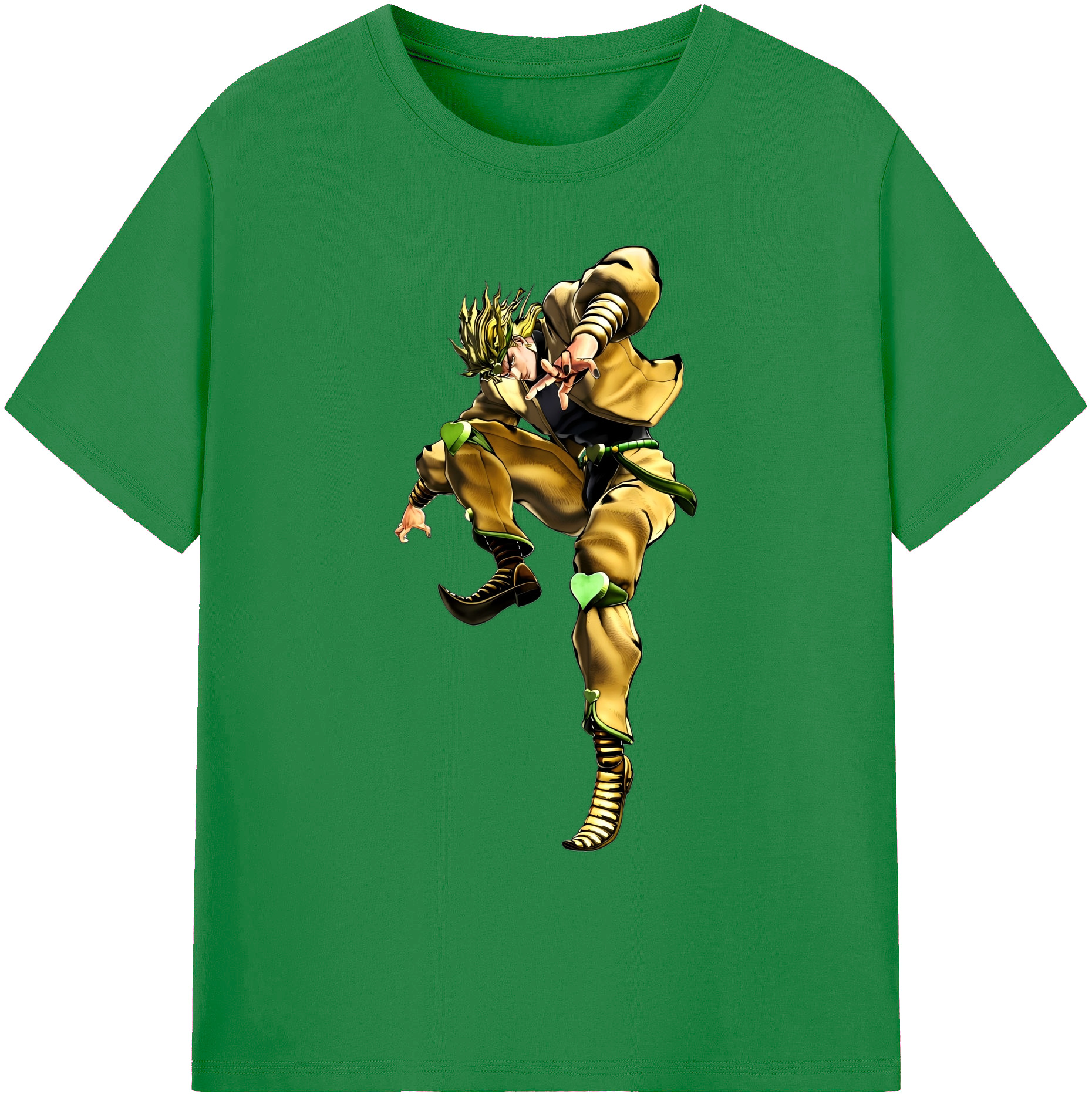 （画像用） ジョジョの奇妙な冒険 ディオ?ブランドー JoJo's Bizarre Adventure Dio Brando 綿100％ メンズ半袖Tシャツ｜肌触りやわらか＆通気性