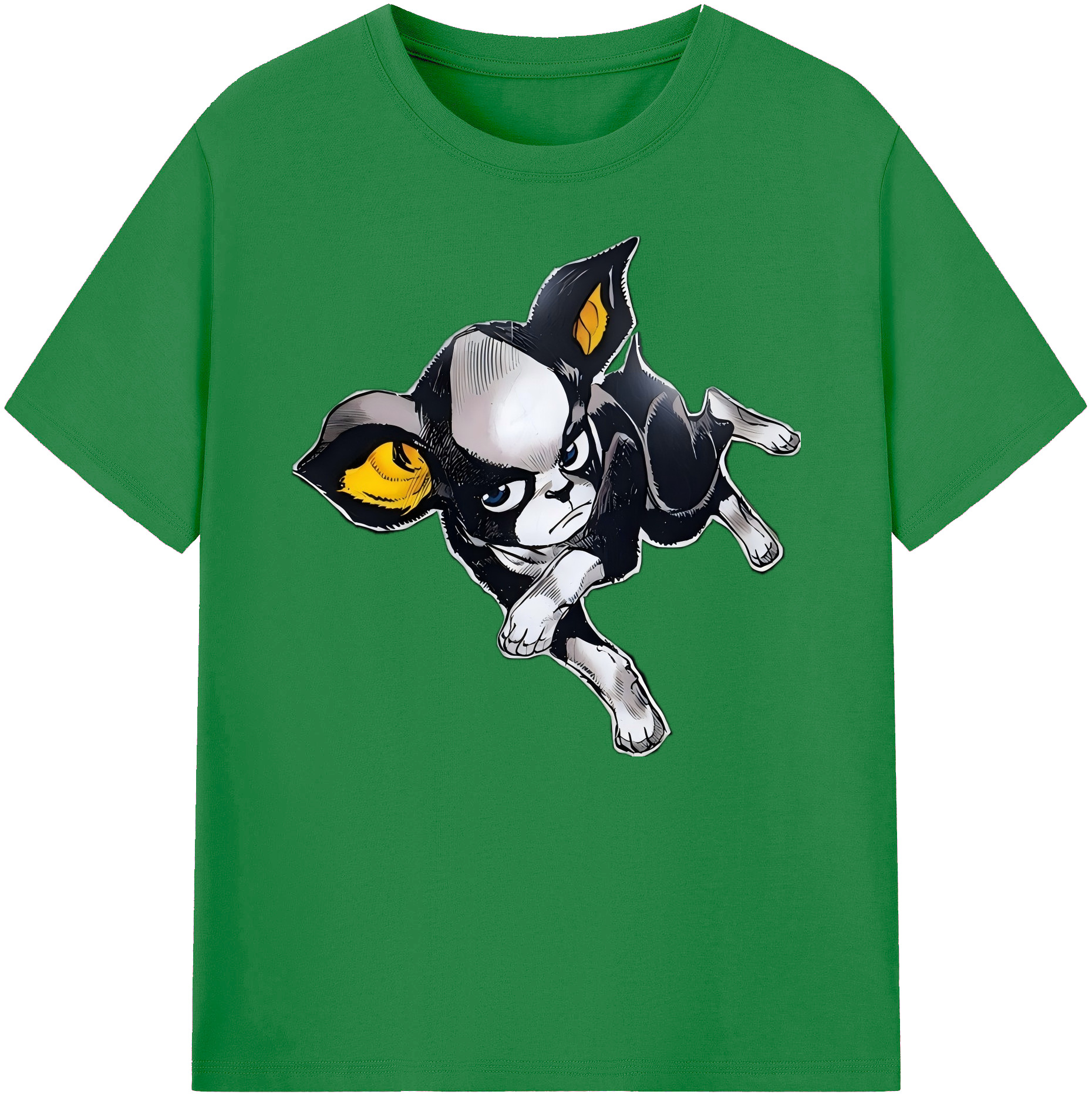 （画像用） ジョジョの奇妙な冒険 イギー JoJo's Bizarre Adventure Iggy 綿100％ メンズ半袖Tシャツ｜肌触りやわらか＆通気性