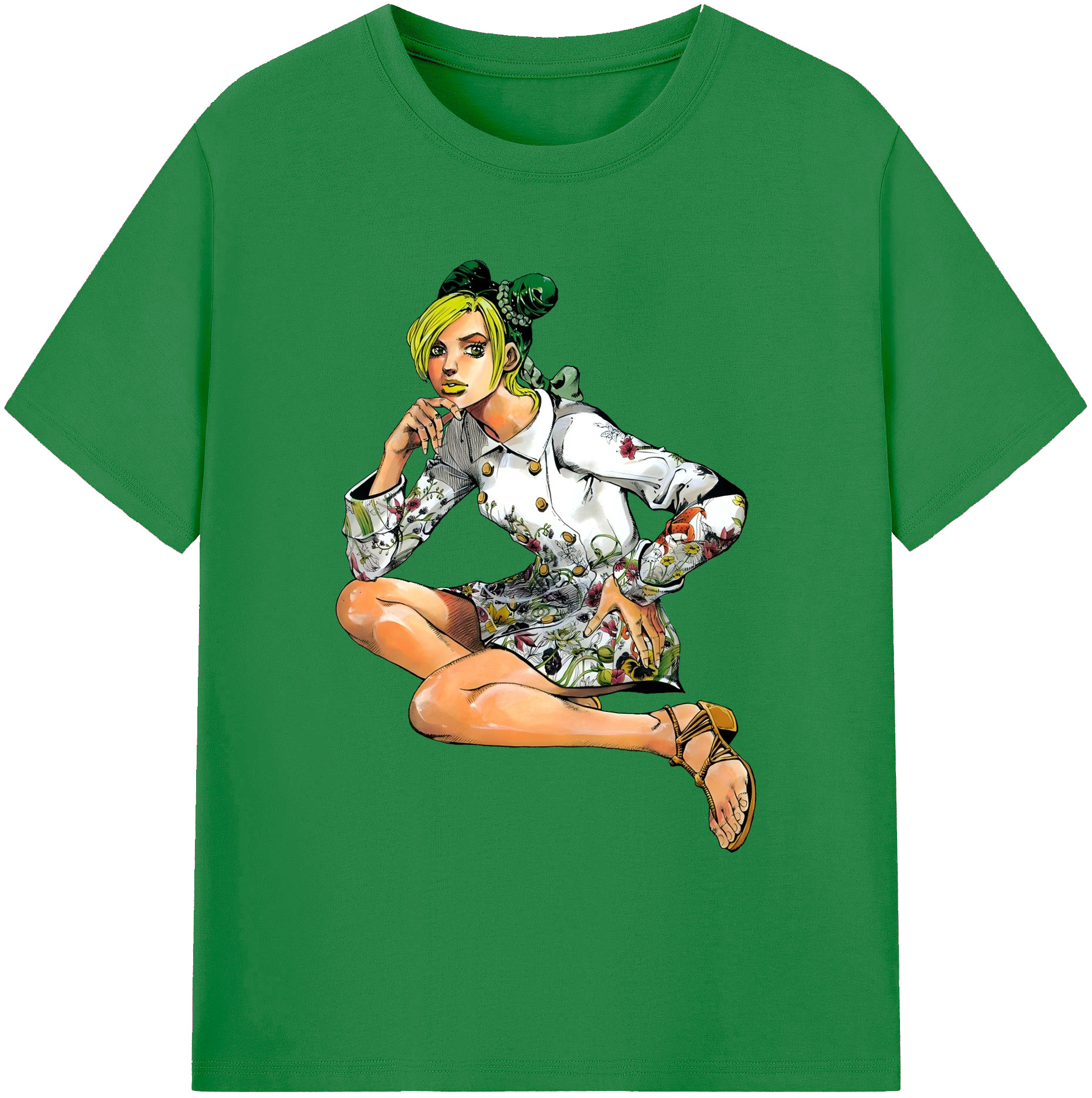 （画像用） "ジョジョの奇妙な冒険 くうじょう ジョリーン JoJo's Bizarre Adventure Jolyne Cujoh " 綿100％ メンズ半袖Tシャツ｜肌触りやわらか＆通気性