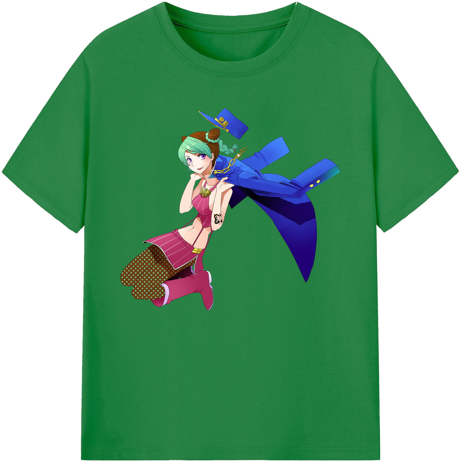 （画像用） "ジョジョの奇妙な冒険 くうじょう ジョリーン JoJo's Bizarre Adventure Jolyne Cujoh " 綿100％ メンズ半袖Tシャツ｜肌触りやわらか＆通気性