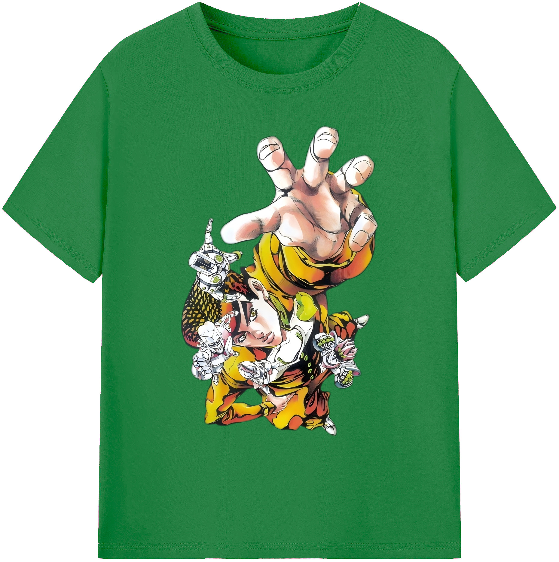 （画像用） ジョジョの奇妙な冒険 ひがしかた じょうすけ JoJo's Bizarre Adventure Higashikata Josuke 綿100％ メンズ半袖Tシャツ｜肌触りやわらか＆通気性