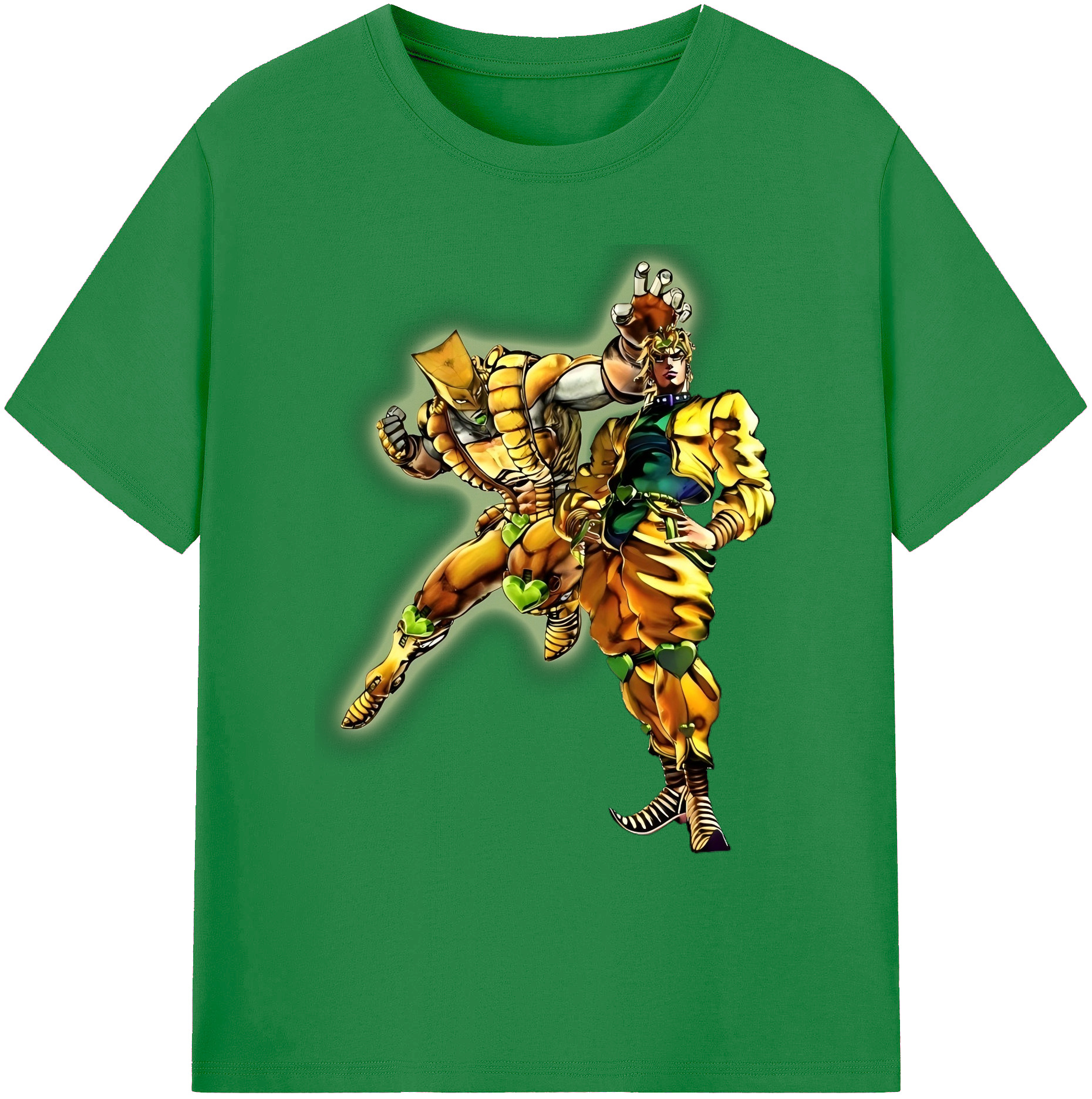 （画像用） ジョジョの奇妙な冒険 ディオ?ブランドー JoJo's Bizarre Adventure Dio Brando 綿100％ メンズ半袖Tシャツ｜肌触りやわらか＆通気性