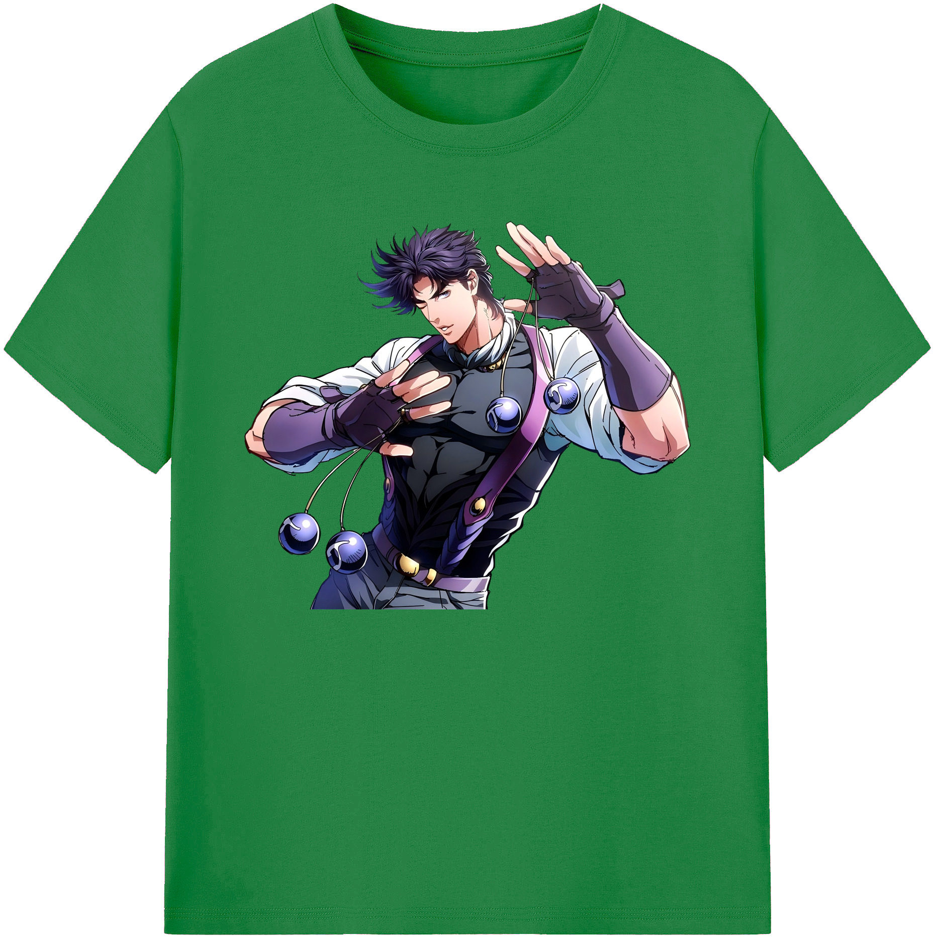 （画像用） ジョジョの奇妙な冒険 JoJo's Bizarre Adventure 綿100％ メンズ半袖Tシャツ｜肌触りやわらか＆通気性