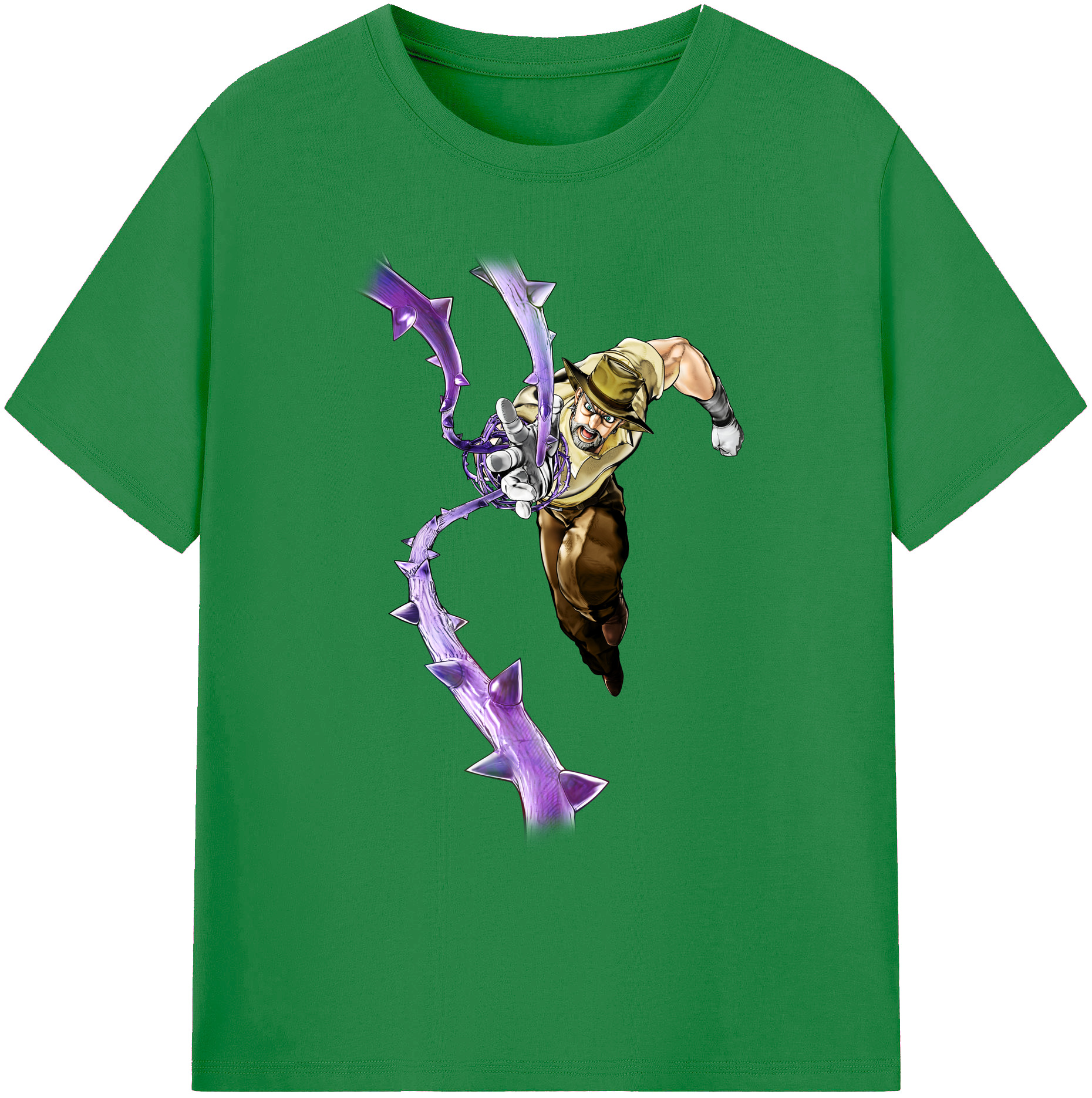 （画像用） ジョジョの奇妙な冒険 ジョセフ?ジョースター JoJo's Bizarre Adventure Joseph Joestar 綿100％ メンズ半袖Tシャツ｜肌触りやわらか＆通気性