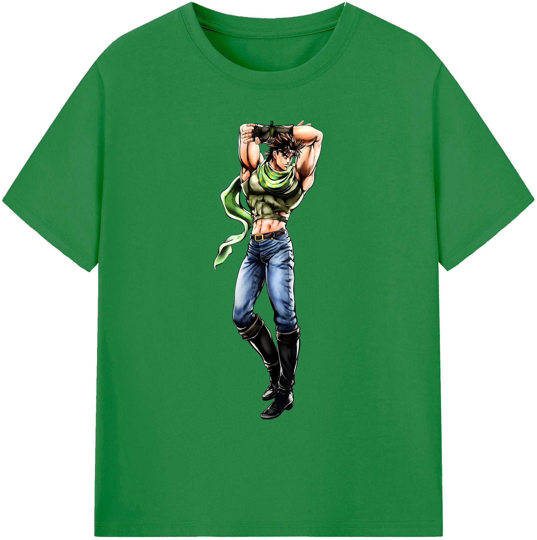 （画像用） ジョジョの奇妙な冒険 ジョセフ?ジョースター JoJo's Bizarre Adventure Joseph Joestar 綿100％ メンズ半袖Tシャツ｜肌触りやわらか＆通気性