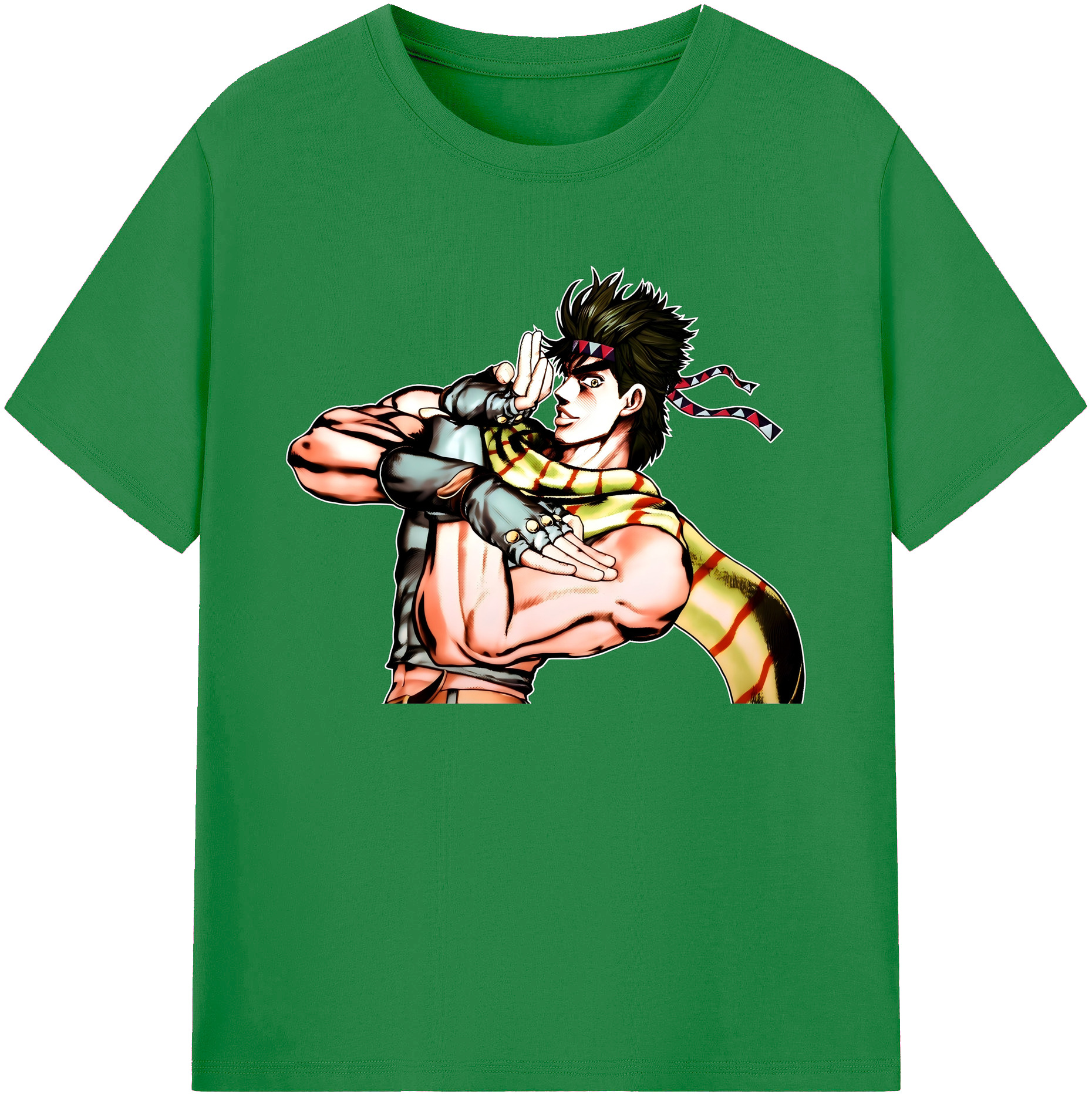 （画像用） ジョジョの奇妙な冒険 ジョセフ?ジョースター JoJo's Bizarre Adventure Joseph Joestar 綿100％ メンズ半袖Tシャツ｜肌触りやわらか＆通気性