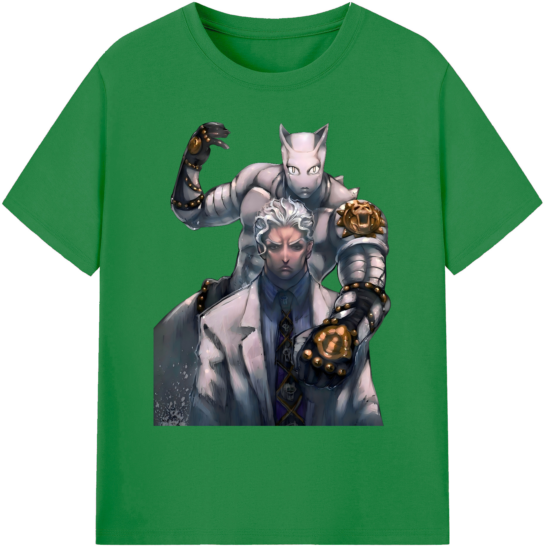 （画像用） ジョジョの奇妙な冒険 きら よしかげ JoJo's Bizarre Adventure Kira Yoshikage 綿100％ メンズ半袖Tシャツ｜肌触りやわらか＆通気性