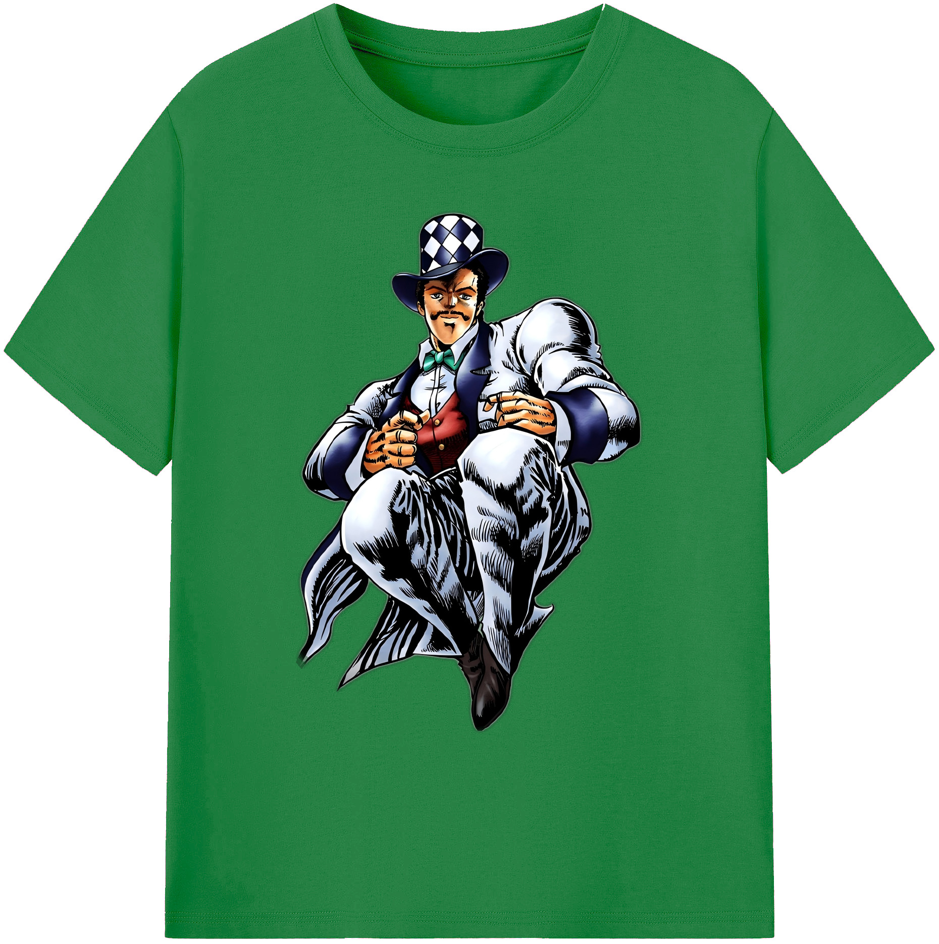 （画像用） ジョジョの奇妙な冒険 ウィル?アントニオ?ツェペリ JoJo's Bizarre Adventure Will Anthonio Zeppeli 綿100％ メンズ半袖Tシャツ｜肌触りやわらか＆通気性