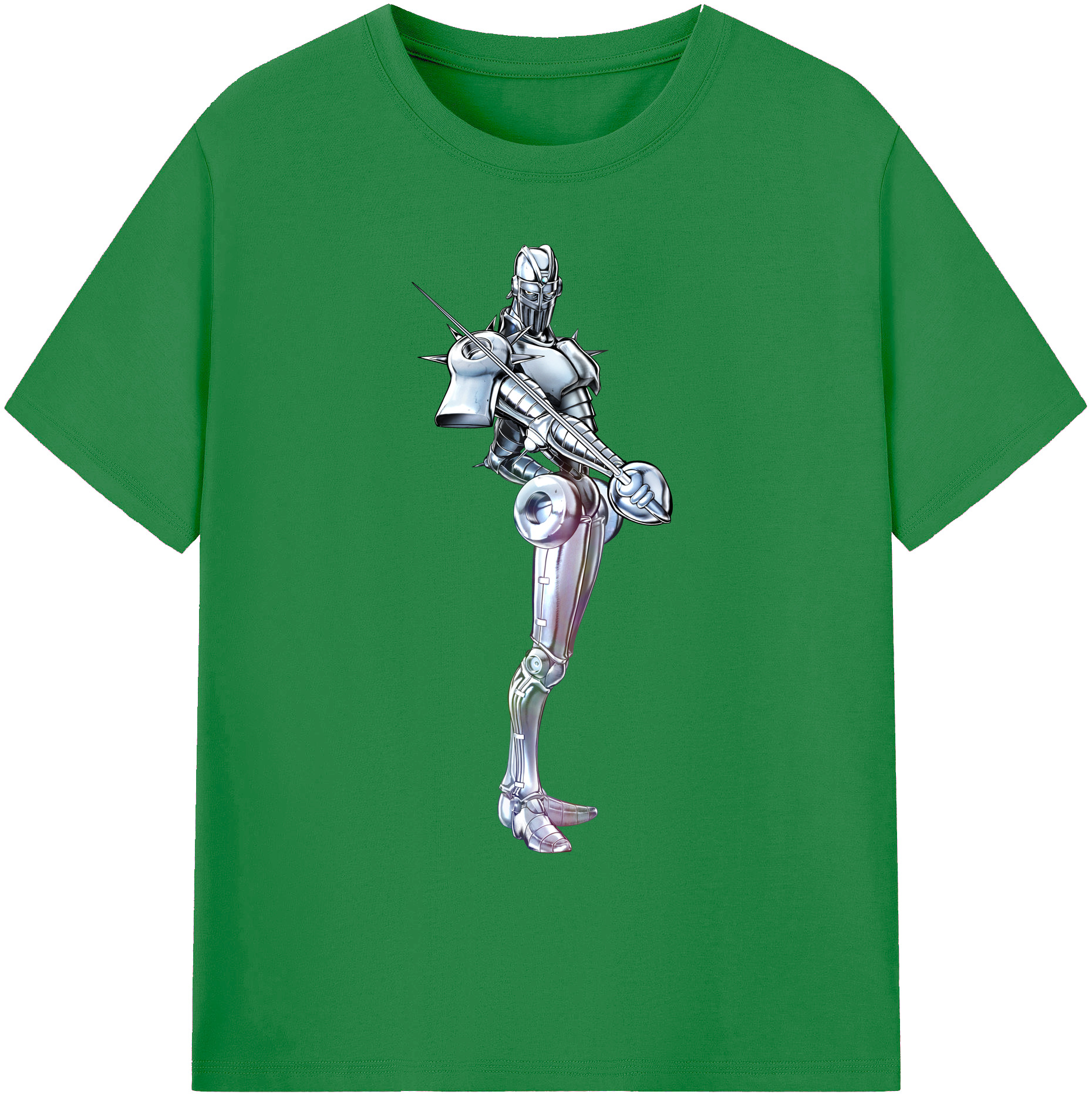 （画像用） ジョジョの奇妙な冒険 ジャン＝ピエール?ポルナレフ JoJo's Bizarre Adventure Jan Pierre Polnareff 綿100％ メンズ半袖Tシャツ｜肌触りやわらか＆通気性