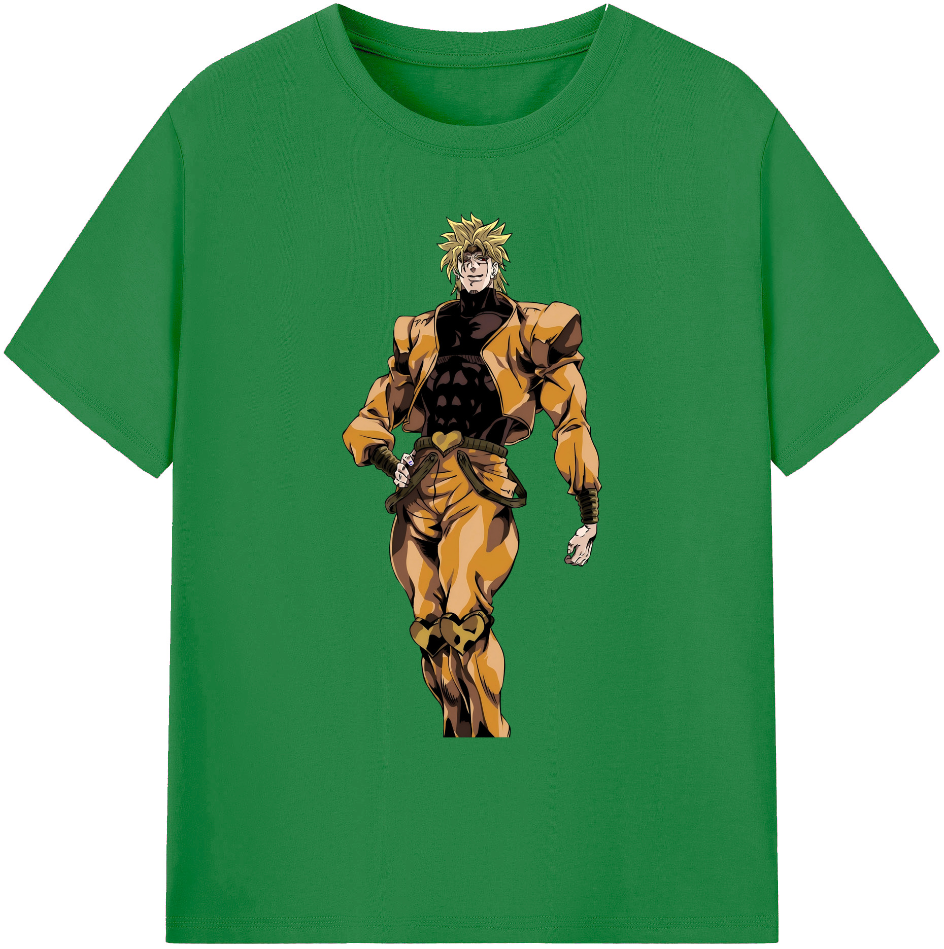 （画像用） ジョジョの奇妙な冒険 ディオ?ブランドー JoJo's Bizarre Adventure Dio Brando 綿100％ メンズ半袖Tシャツ｜肌触りやわらか＆通気性