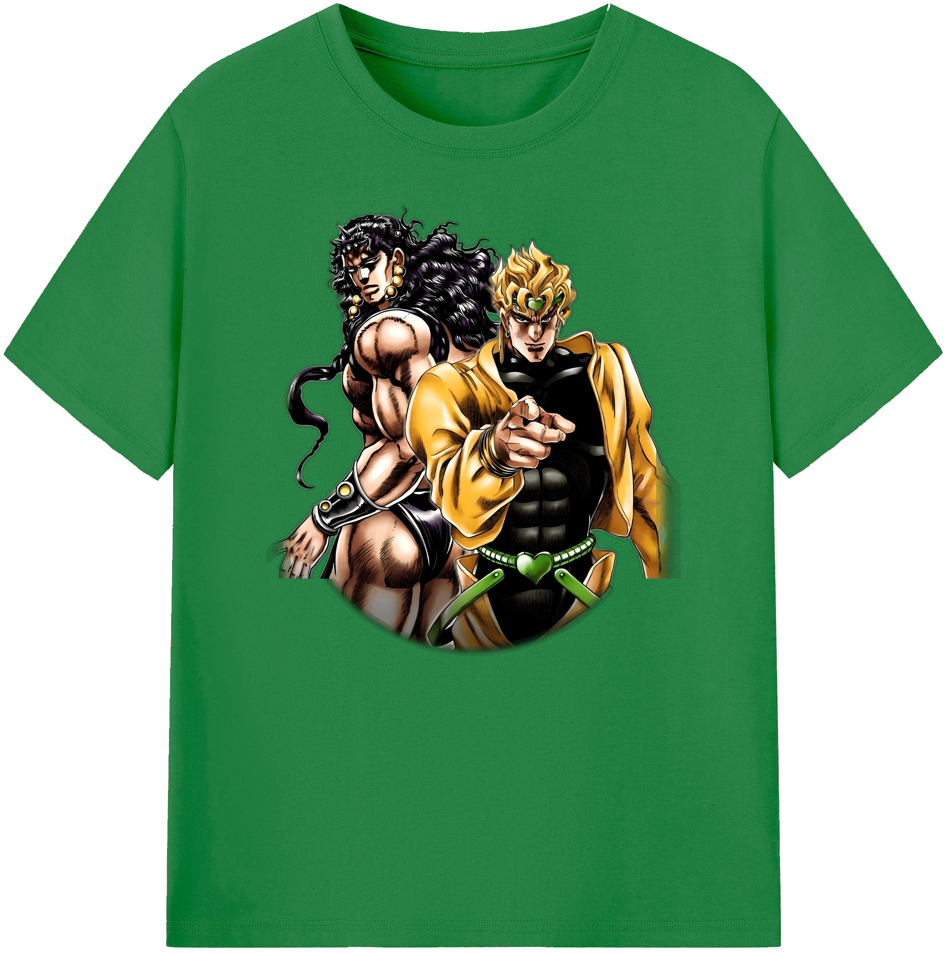 （画像用） ジョジョの奇妙な冒険 ディオ?ブランドー JoJo's Bizarre Adventure Dio Brando 綿100％ メンズ半袖Tシャツ｜肌触りやわらか＆通気性