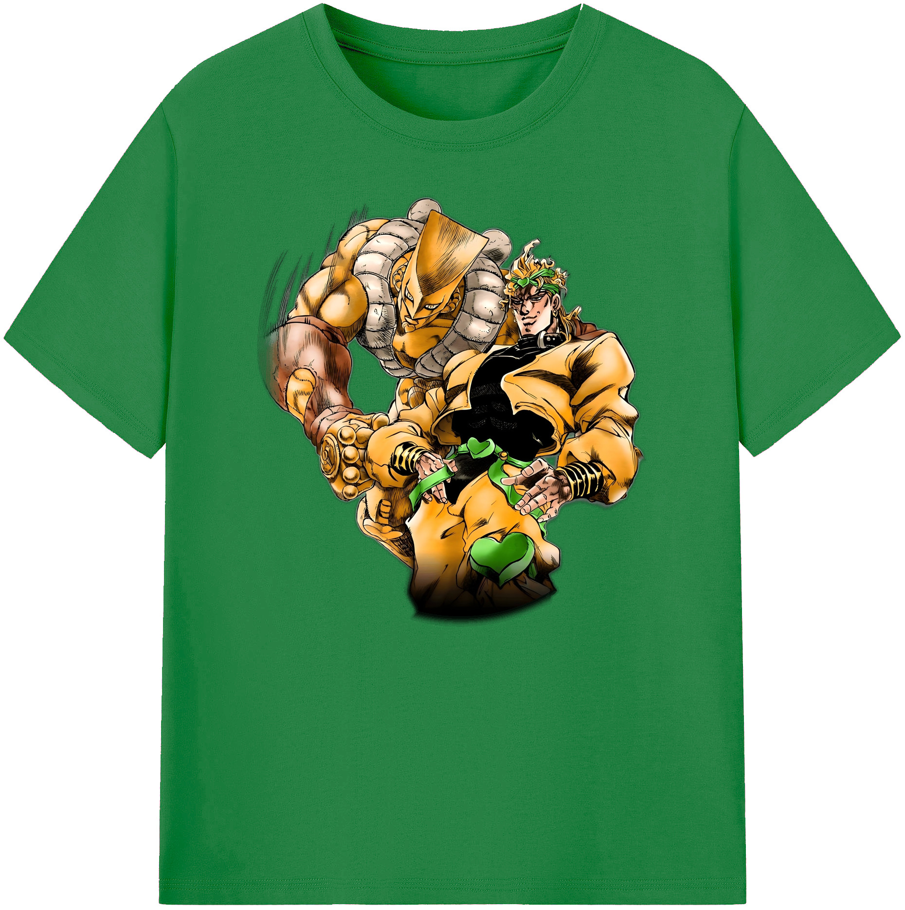 （画像用） ジョジョの奇妙な冒険 ディオ?ブランドー JoJo's Bizarre Adventure Dio Brando 綿100％ メンズ半袖Tシャツ｜肌触りやわらか＆通気性