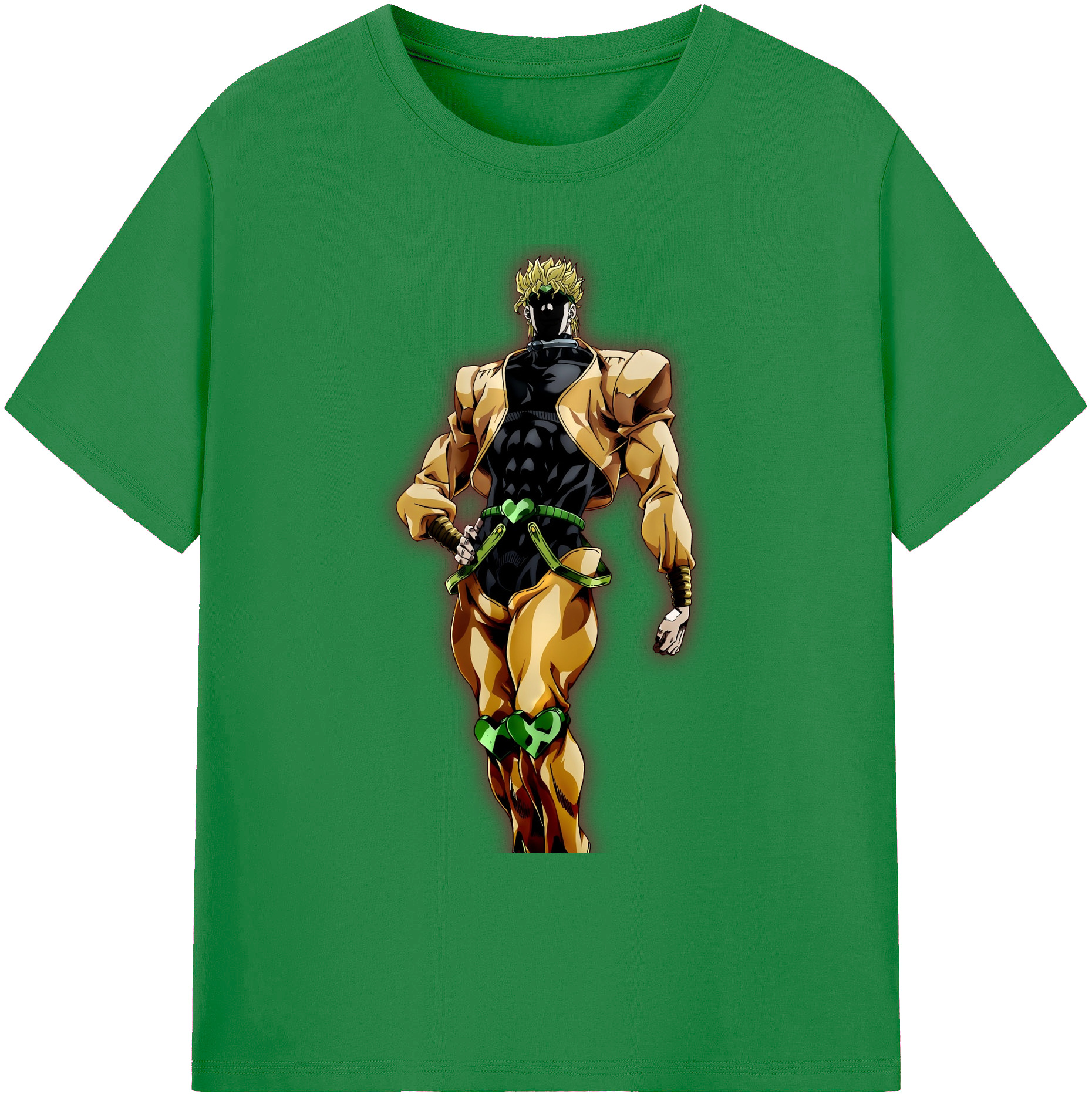 （画像用） ジョジョの奇妙な冒険 ディオ?ブランドー JoJo's Bizarre Adventure Dio Brando 綿100％ メンズ半袖Tシャツ｜肌触りやわらか＆通気性
