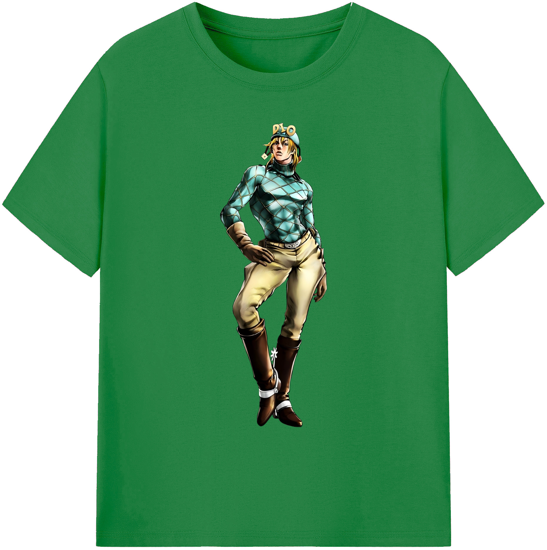 （画像用） ジョジョの奇妙な冒険 ディオ?ブランドー JoJo's Bizarre Adventure Dio Brando 綿100％ メンズ半袖Tシャツ｜肌触りやわらか＆通気性