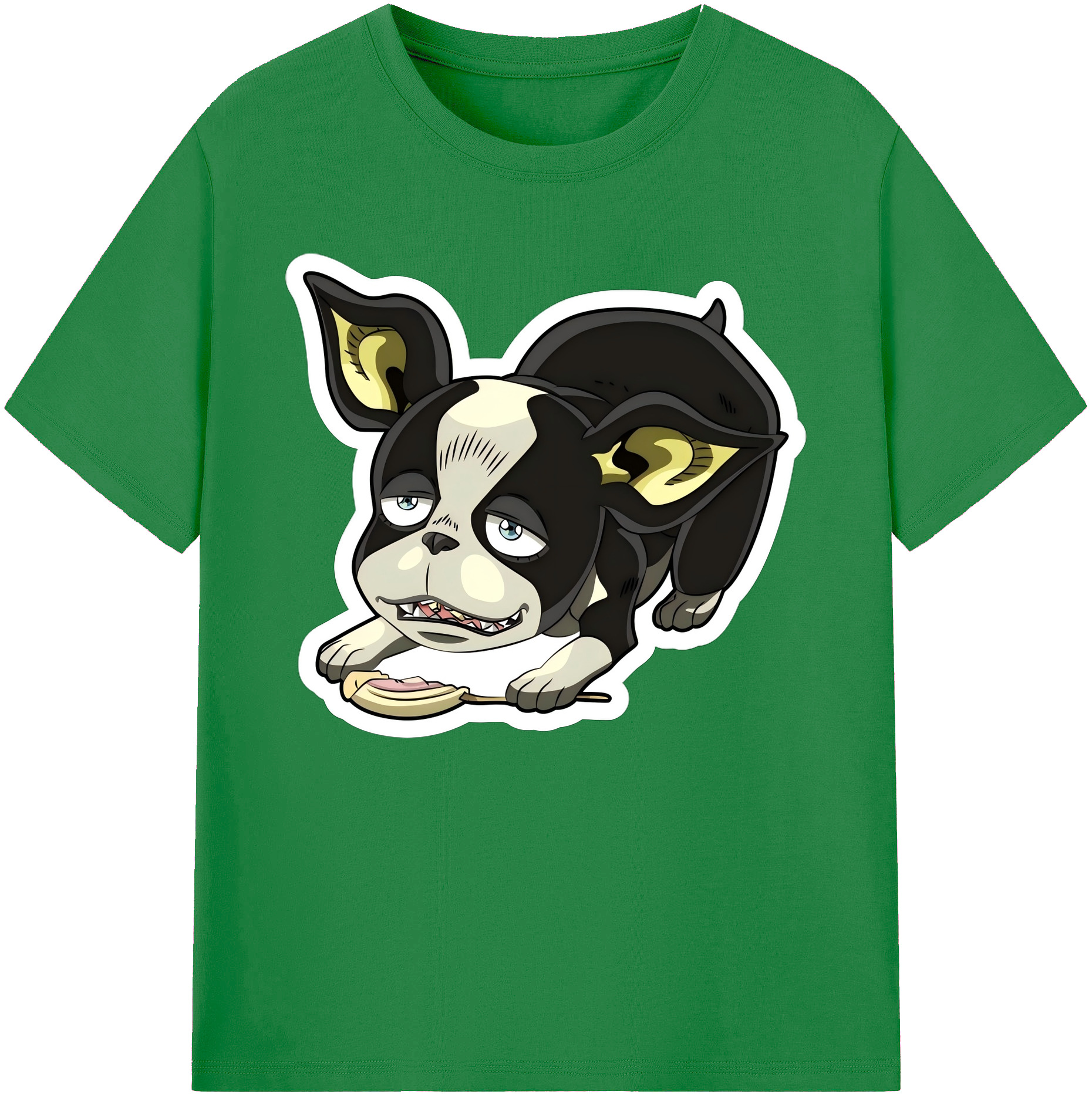（画像用） ジョジョの奇妙な冒険 イギー JoJo's Bizarre Adventure Iggy 綿100％ メンズ半袖Tシャツ｜肌触りやわらか＆通気性