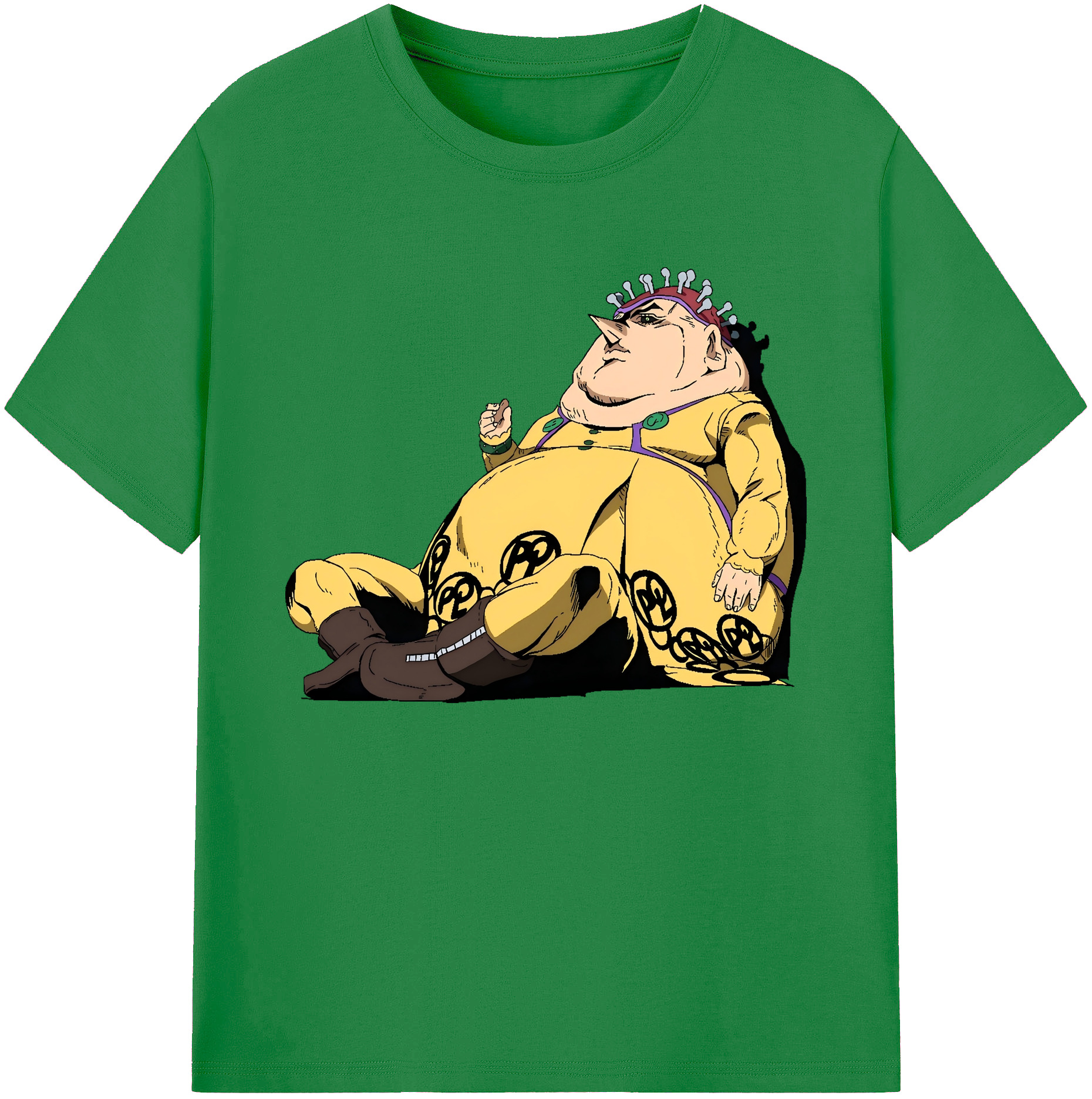（画像用） ジョジョの奇妙な冒険 ポルポ JoJo's Bizarre Adventure Polpo 綿100％ メンズ半袖Tシャツ｜肌触りやわらか＆通気性
