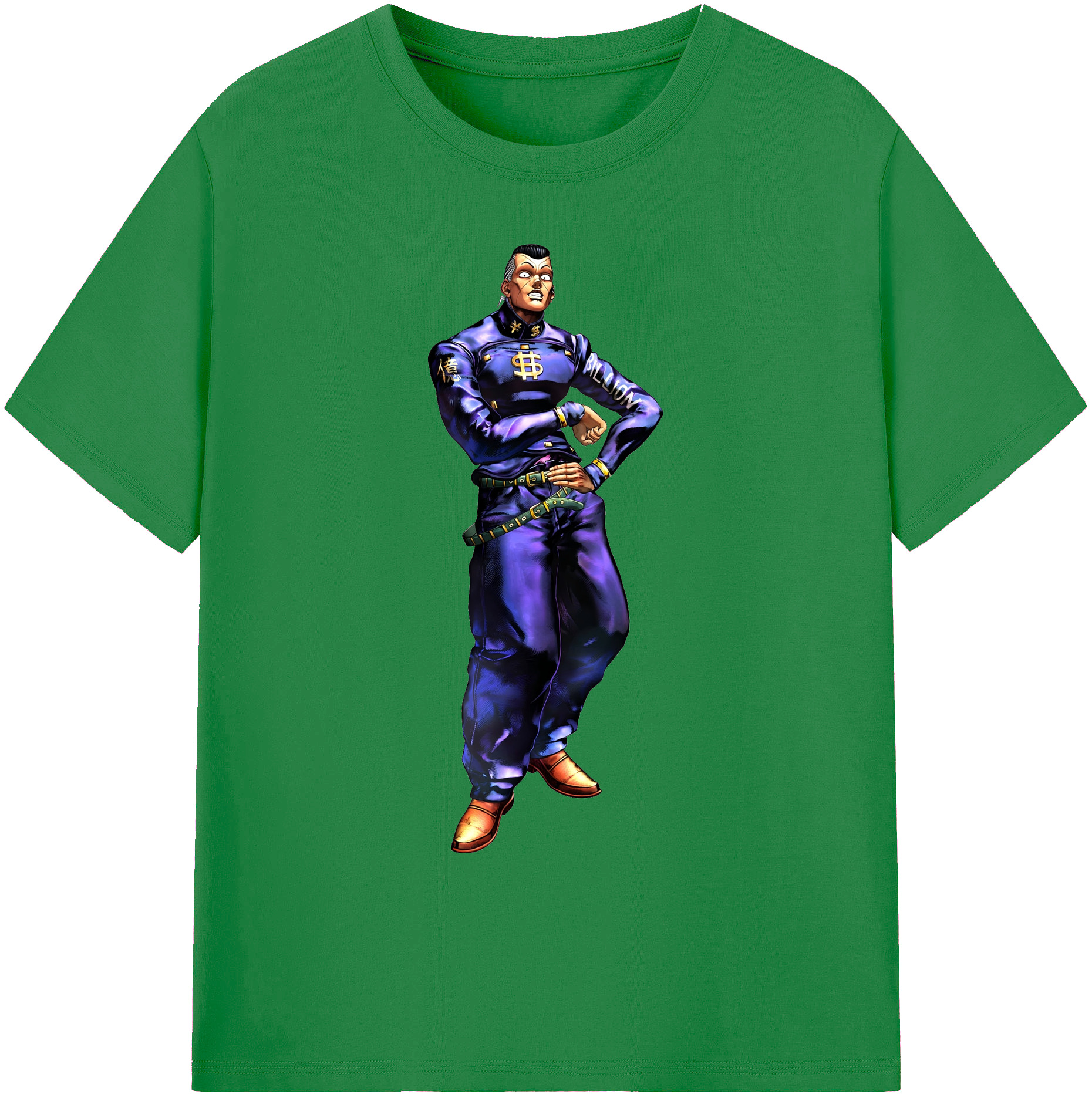 （画像用） ジョジョの奇妙な冒険 虹村億泰 にじむら おくやす JoJo's Bizarre Adventure Nijimura Okuyasu 綿100％ メンズ半袖Tシャツ｜肌触りやわらか＆通気性