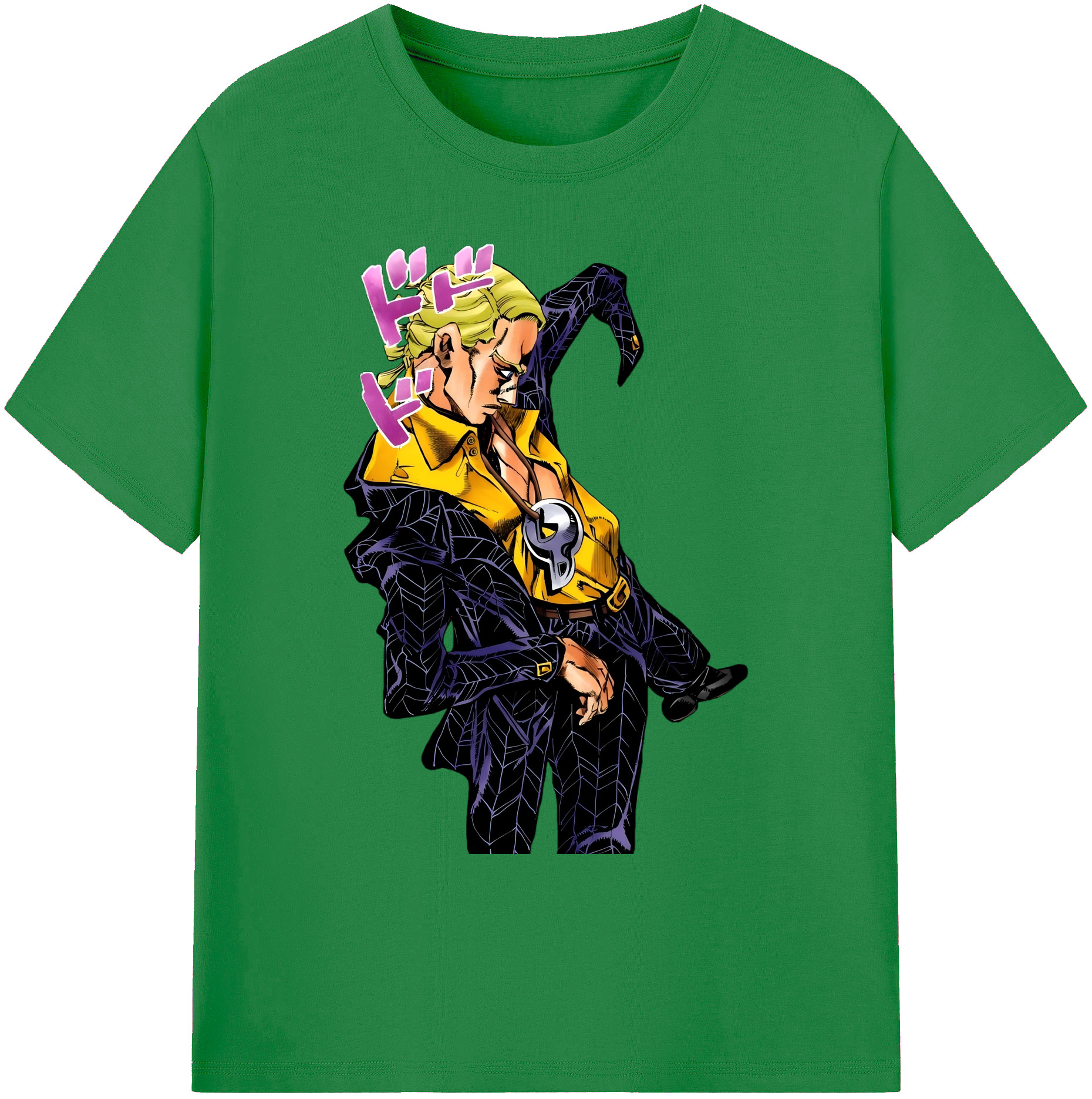 （画像用） ジョジョの奇妙な冒険 プロシュート JoJo's Bizarre Adventure Prosciutto 綿100％ メンズ半袖Tシャツ｜肌触りやわらか＆通気性