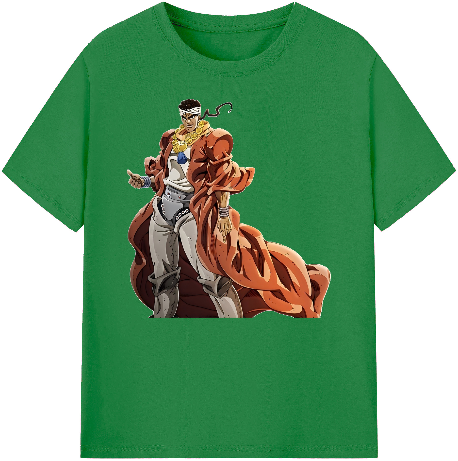 （画像用） ジョジョの奇妙な冒険 ムハンマド?アブドゥル JoJo's Bizarre Adventure Muhammad Avdol 綿100％ メンズ半袖Tシャツ｜肌触りやわらか＆通気性