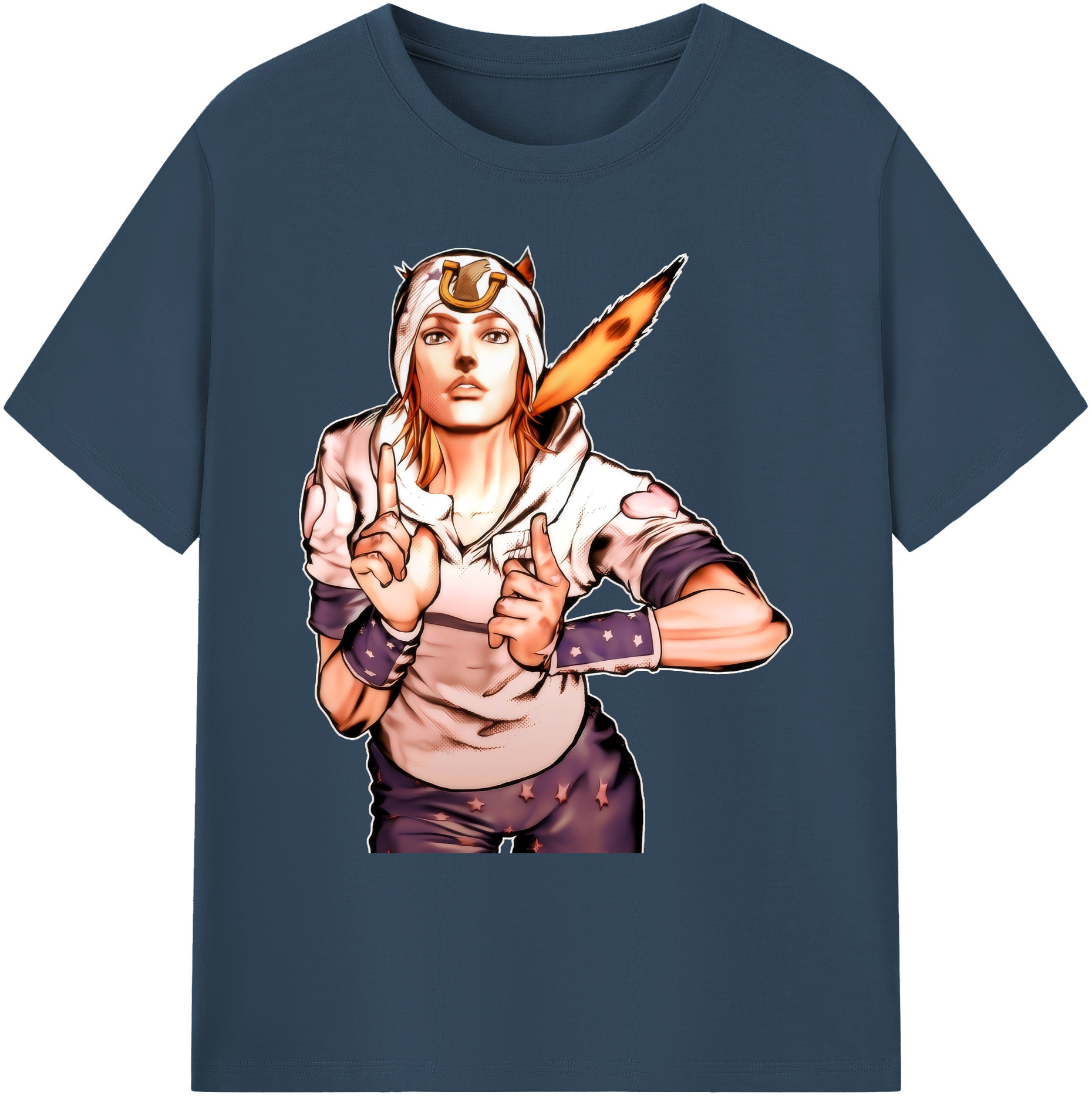 （画像用） ジョジョの奇妙な冒険 ジョナサン?ジョースター JoJo's Bizarre Adventure Jonathan Joestar 綿100％ メンズ半袖Tシャツ｜肌触りやわらか＆通気性