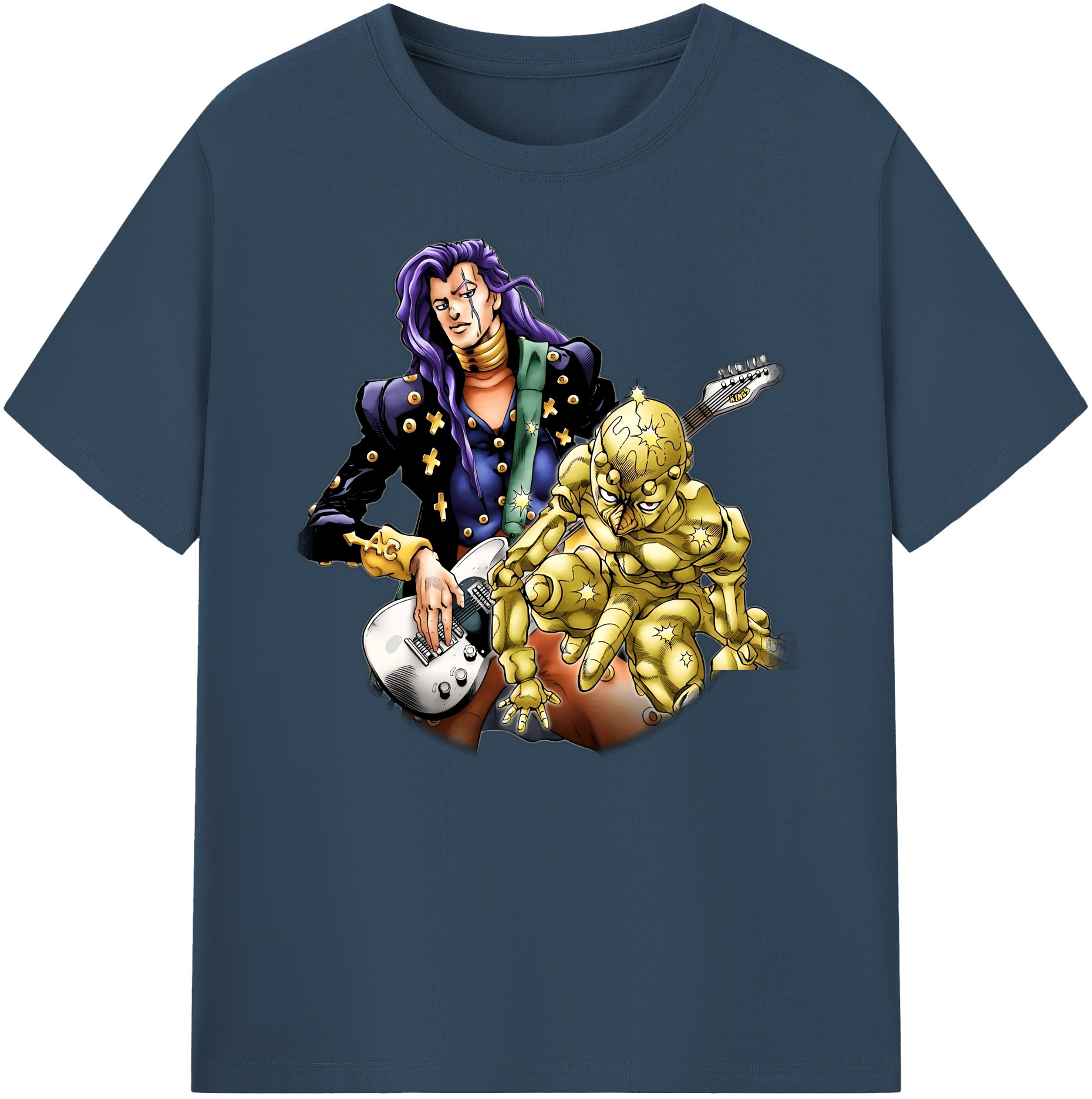 （画像用） ジョジョの奇妙な冒険 おといし あきら JoJo's Bizarre Adventure Akira Otoishi 綿100％ メンズ半袖Tシャツ｜肌触りやわらか＆通気性