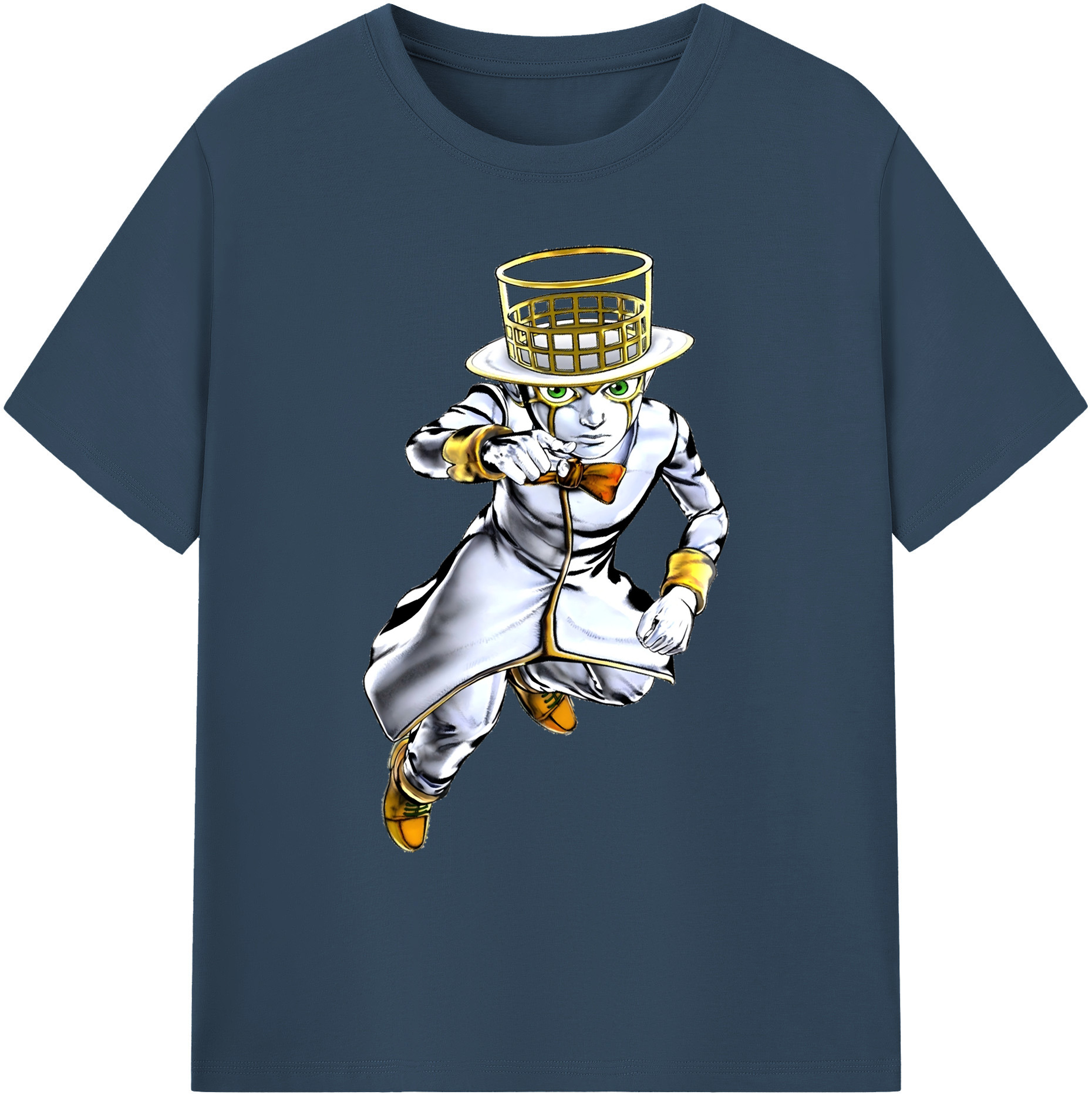 （画像用） ジョジョの奇妙な冒険 岸辺 露伴（きしべ ろはん） JoJo's Bizarre Adventure Rohan Kishibe 綿100％ メンズ半袖Tシャツ｜肌触りやわらか＆通気性