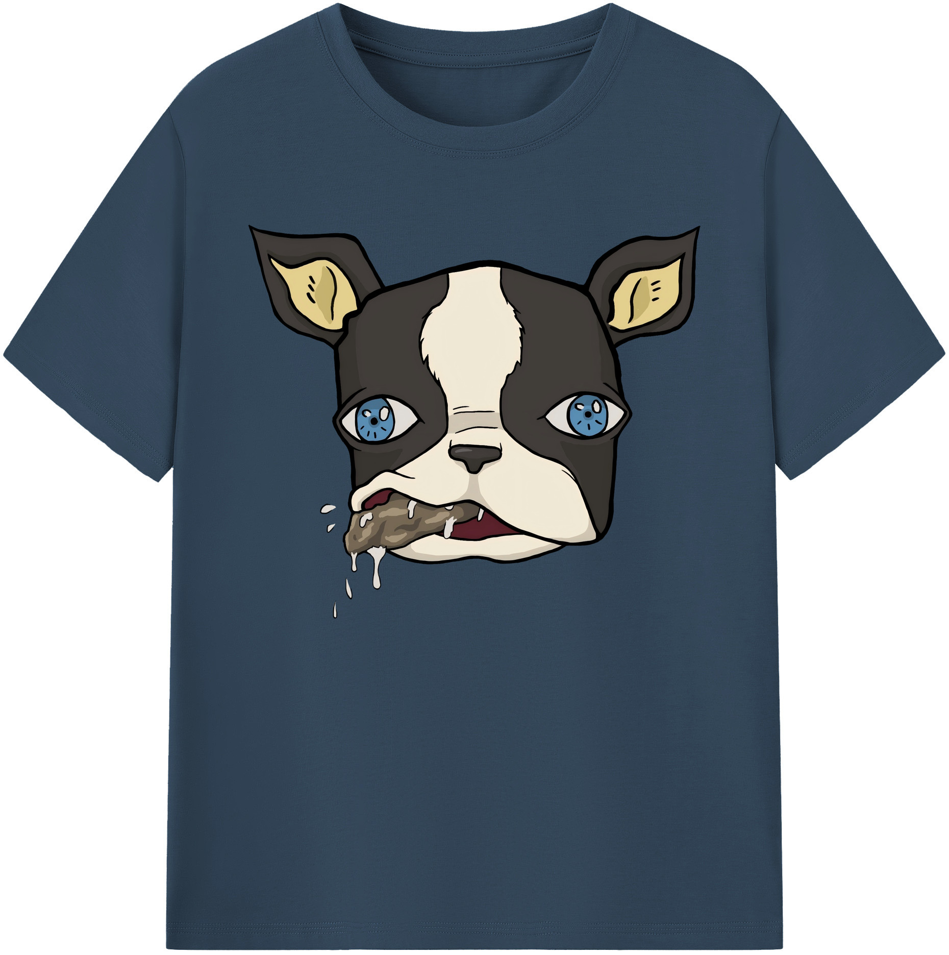 （画像用） ジョジョの奇妙な冒険 イギー JoJo's Bizarre Adventure Iggy 綿100％ メンズ半袖Tシャツ｜肌触りやわらか＆通気性