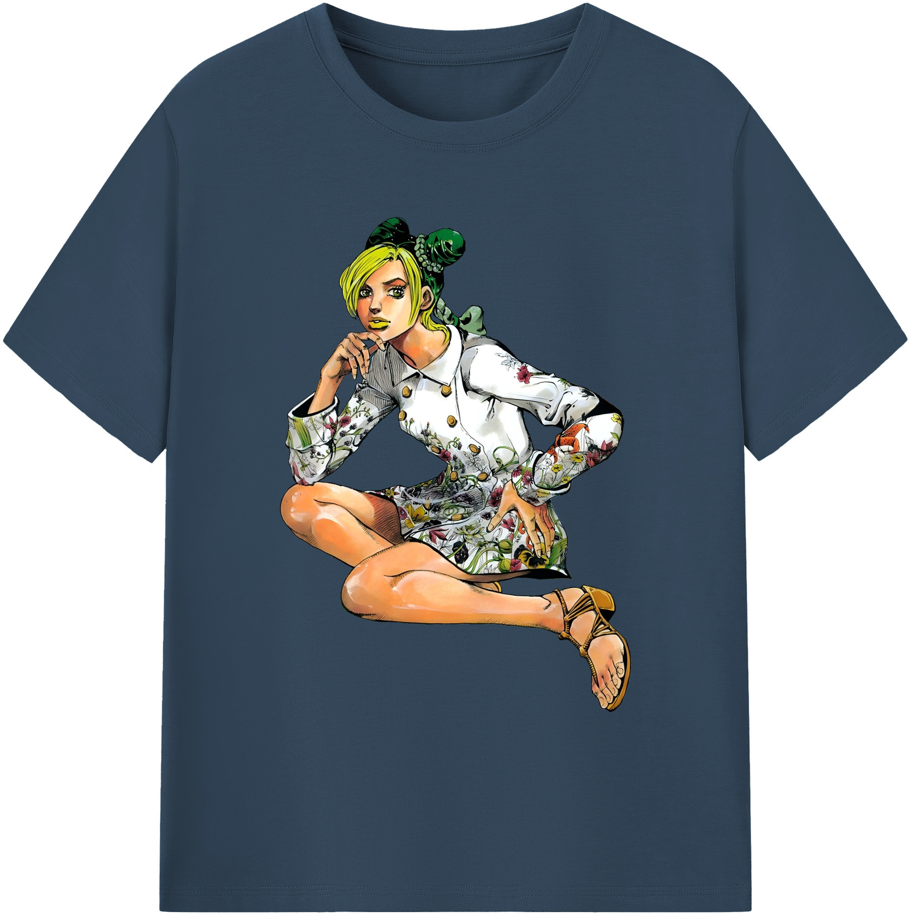 （画像用） "ジョジョの奇妙な冒険 くうじょう ジョリーン JoJo's Bizarre Adventure Jolyne Cujoh " 綿100％ メンズ半袖Tシャツ｜肌触りやわらか＆通気性